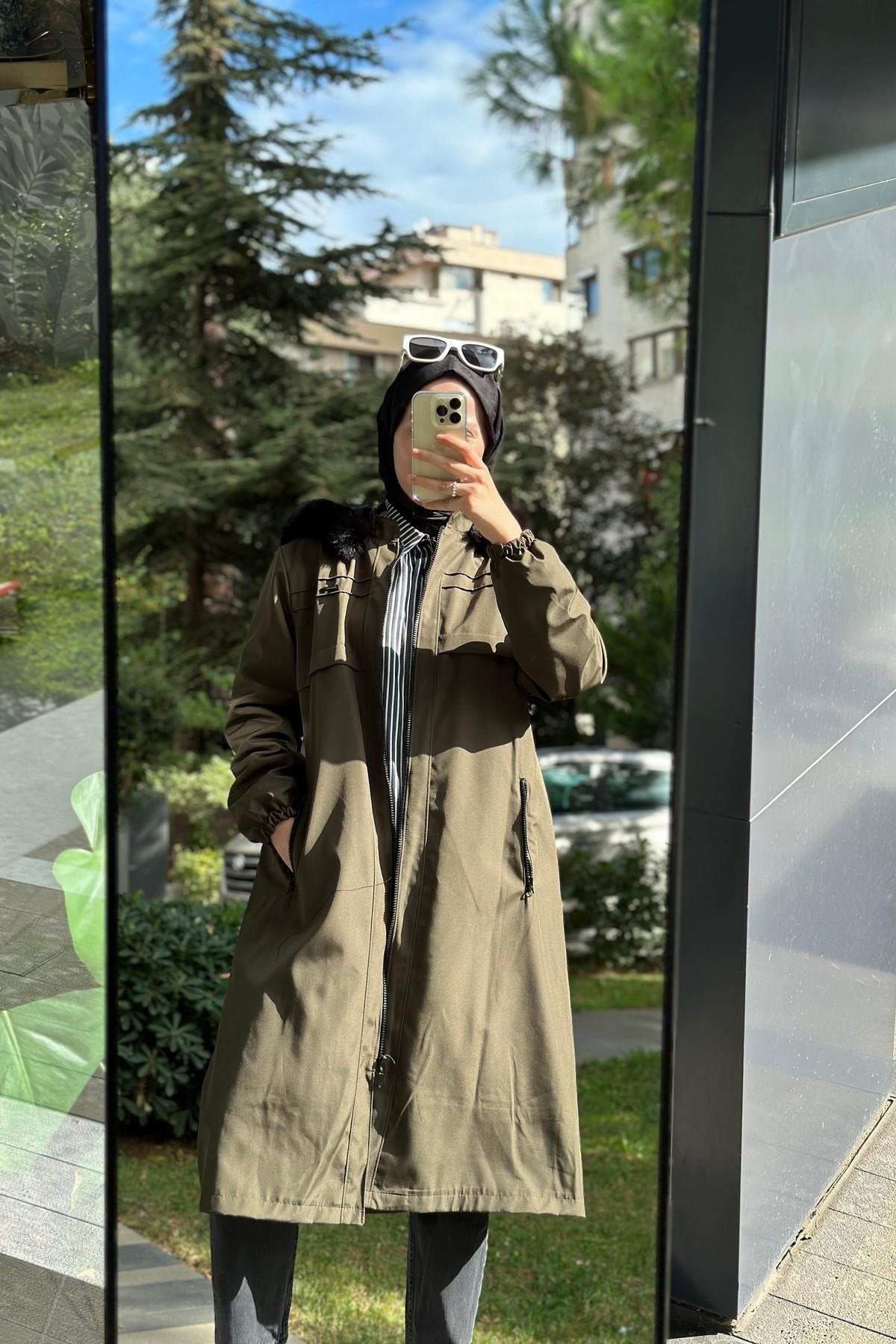 Hanım Hatun Marin Parka Haki