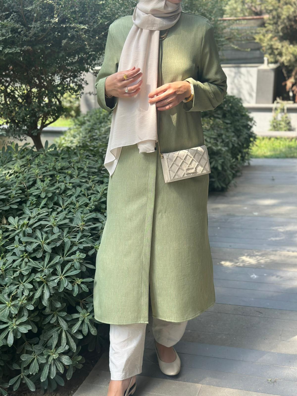 Hanım Hatun Sahara Keten Tunik Çağla