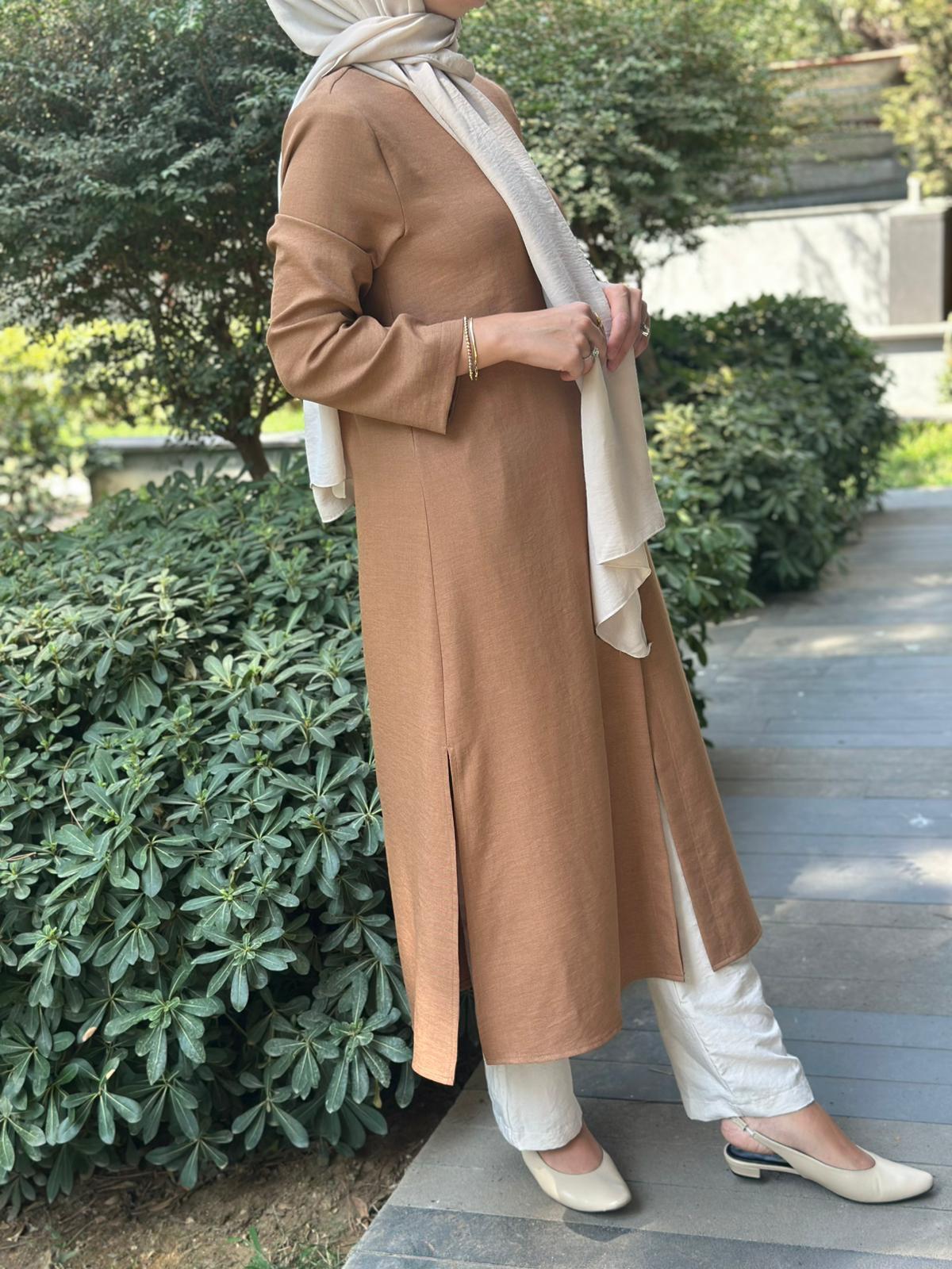 Hanım Hatun Sahara Keten Tunik Camel