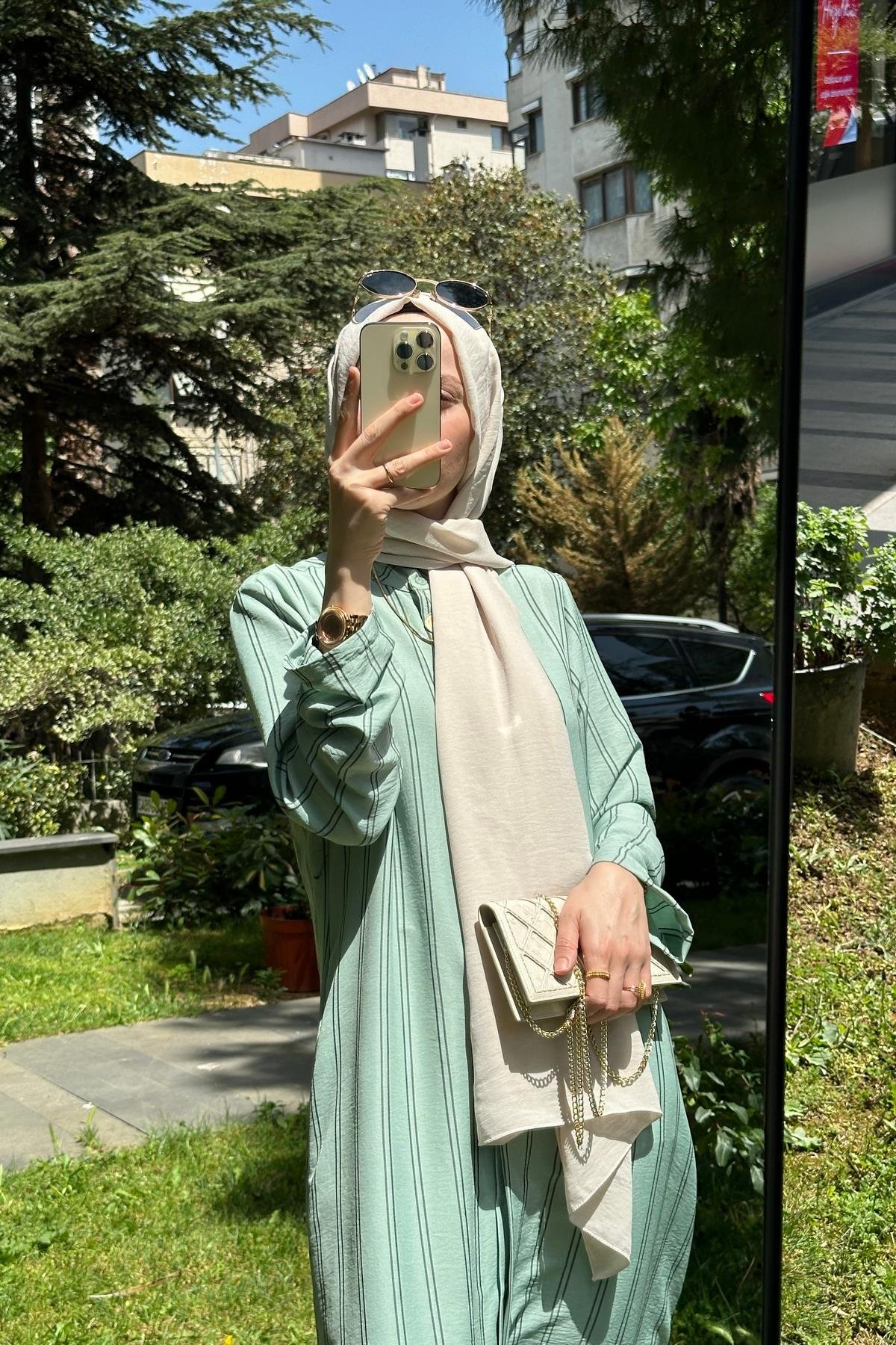 Hanım Hatun Su Yeşili Fresh Gömlek