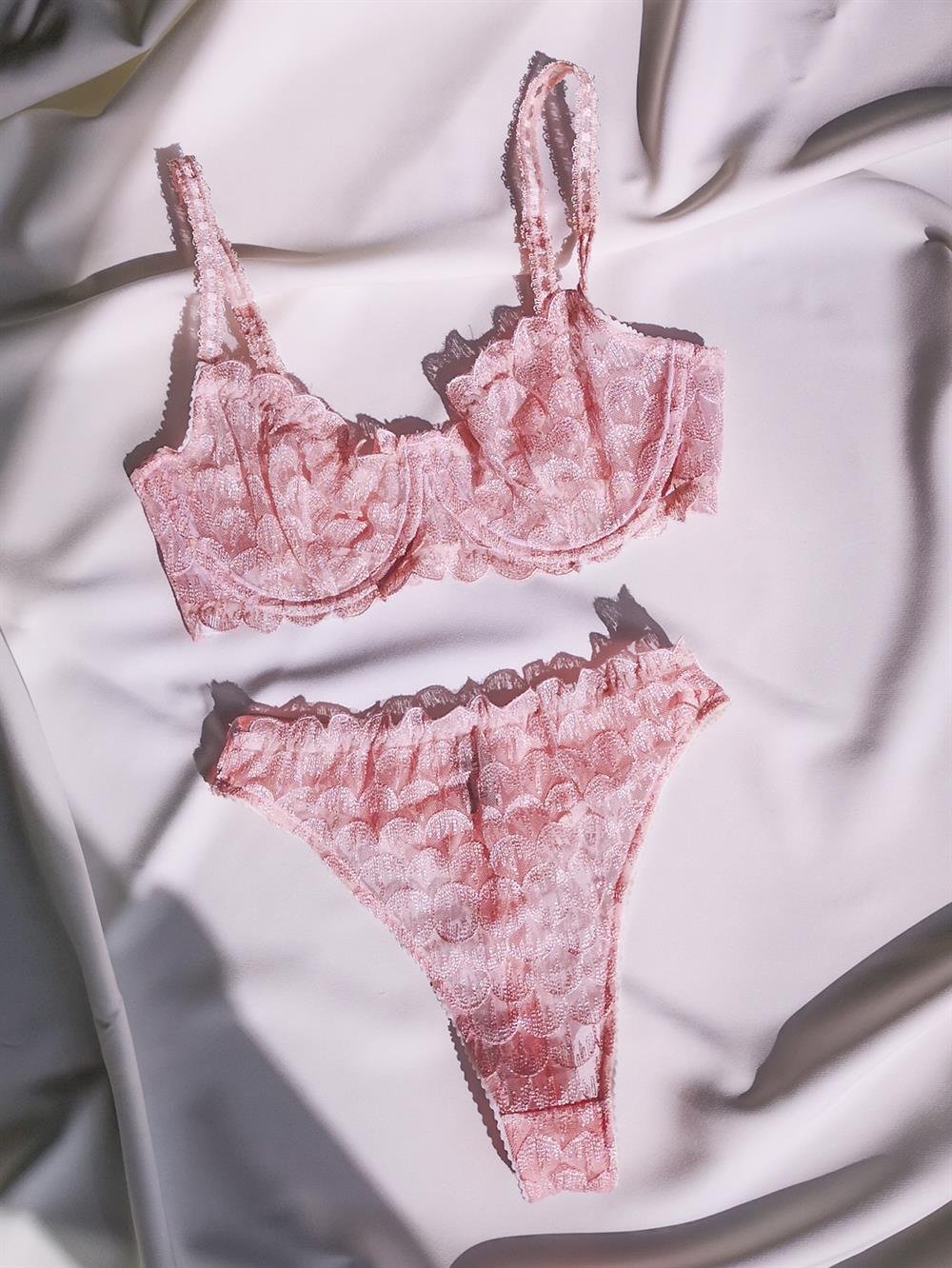 Sunset Blush Balenli Bra Tanga Takım