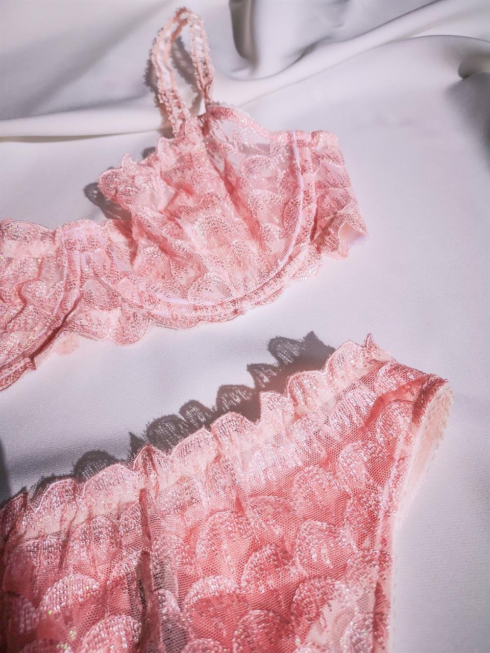 Sunset Blush Balenli Bra Tanga Takım