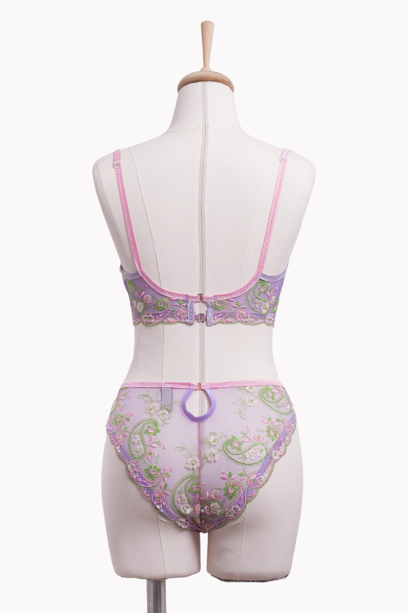 Violet Balenli Bra Külot Takım