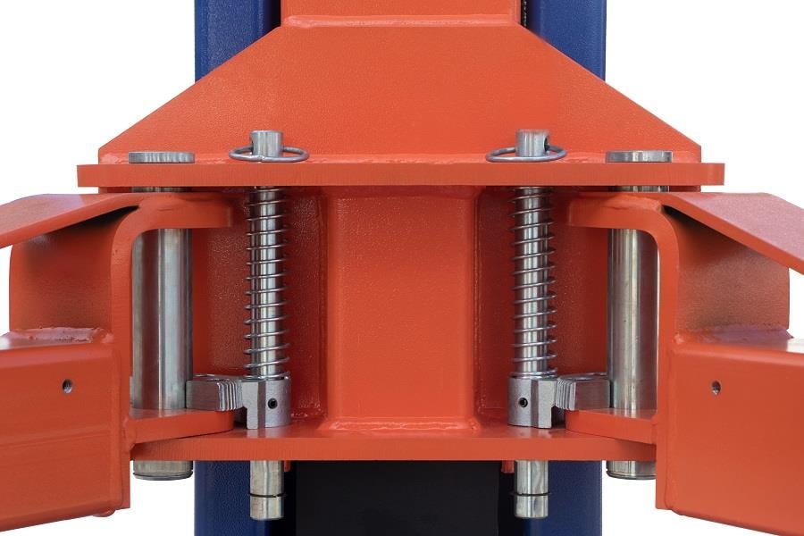 Eounice ON-7214DT-45 4.5 Ton Clear Floor Two Post Lift One Side Manual Release And Dual Direct Drive Cylinders Car Lift