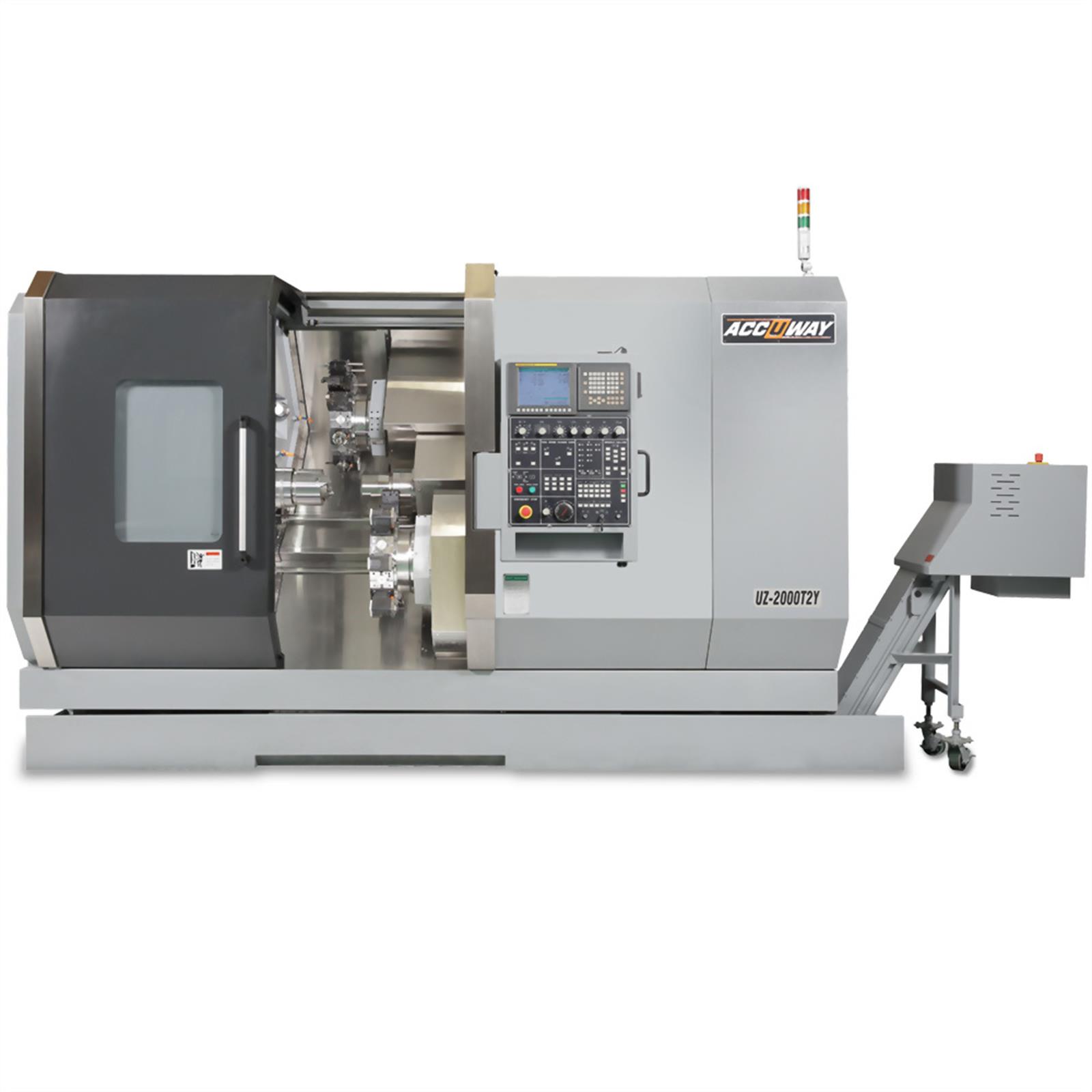 Accuway UZ-2000T2Y Slant Bed Linear Way CNC Lathe