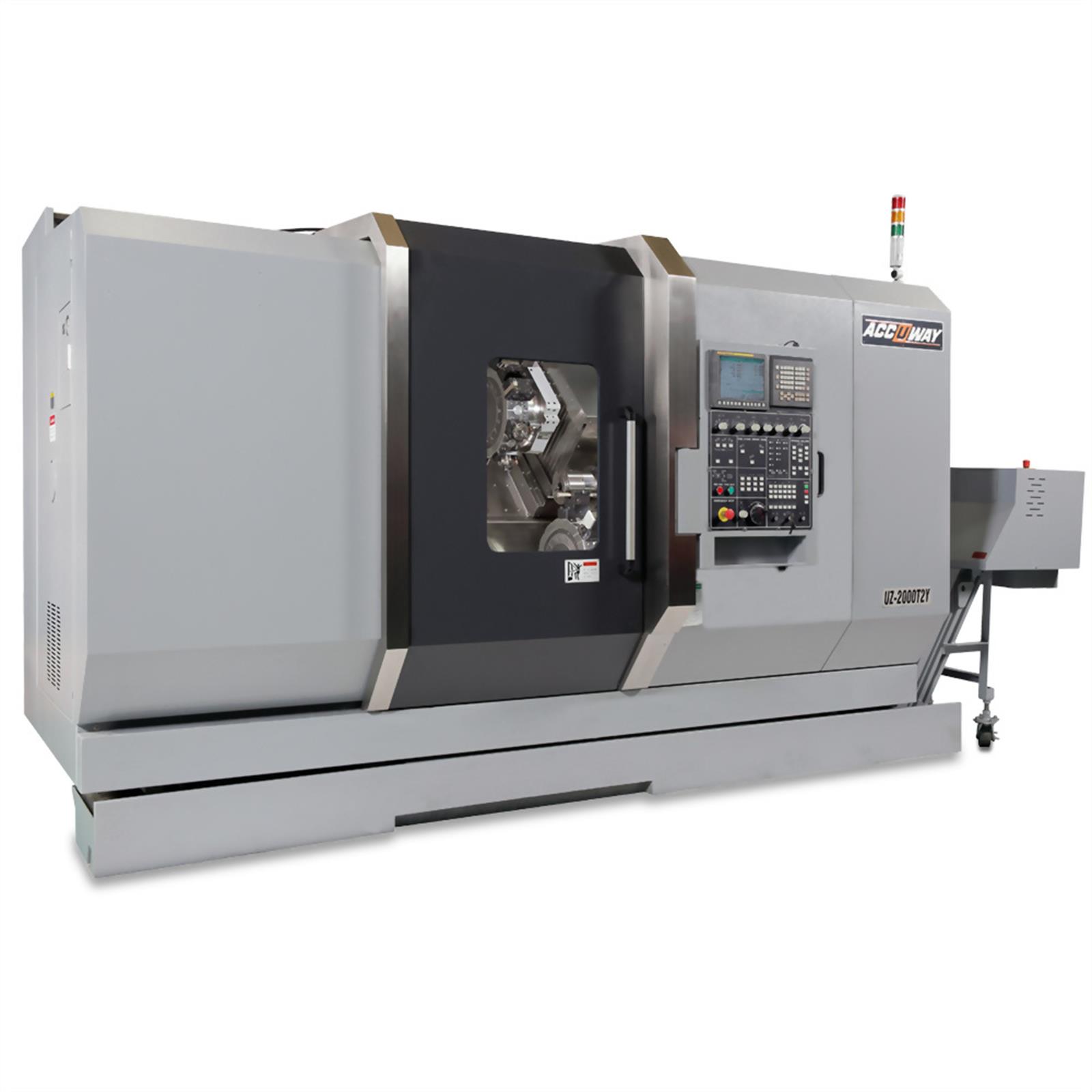 Accuway UZ-2000T2Y Slant Bed Linear Way CNC Lathe