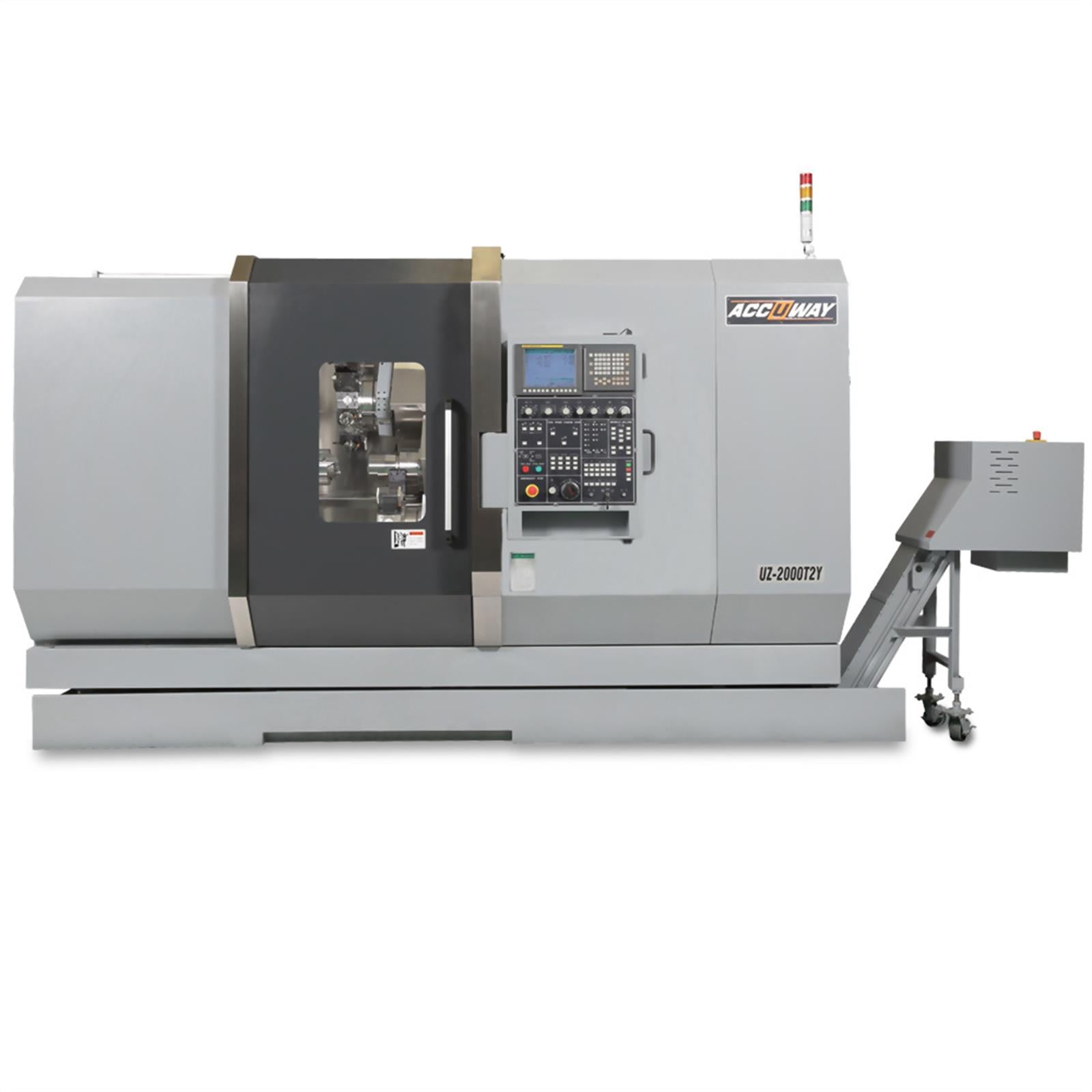 Accuway UZ-2000T2Y Slant Bed Linear Way CNC Lathe