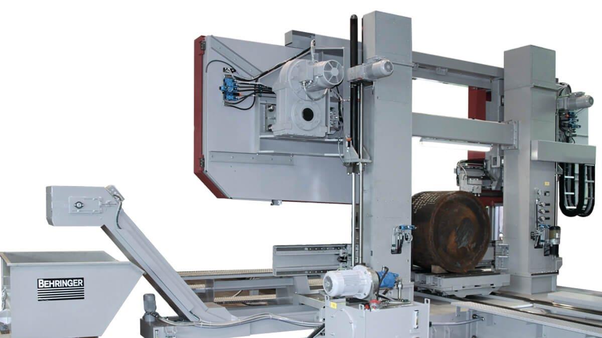 BehringerHBP1100-1800 Large Bandsaw with Roller Conveyor