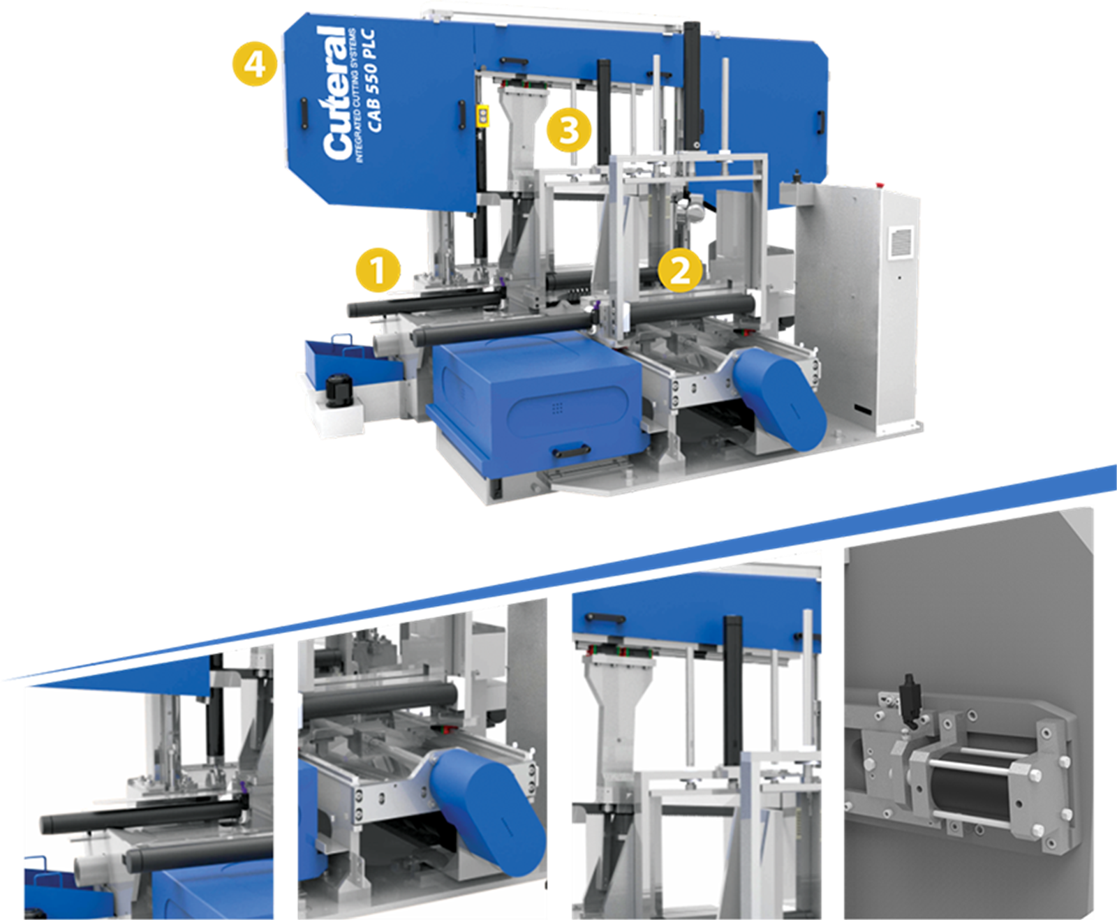 Cuteral CAB 550 PLC - Full Automatic PLC Control Double Column Hydraulic Bandsaw Machine