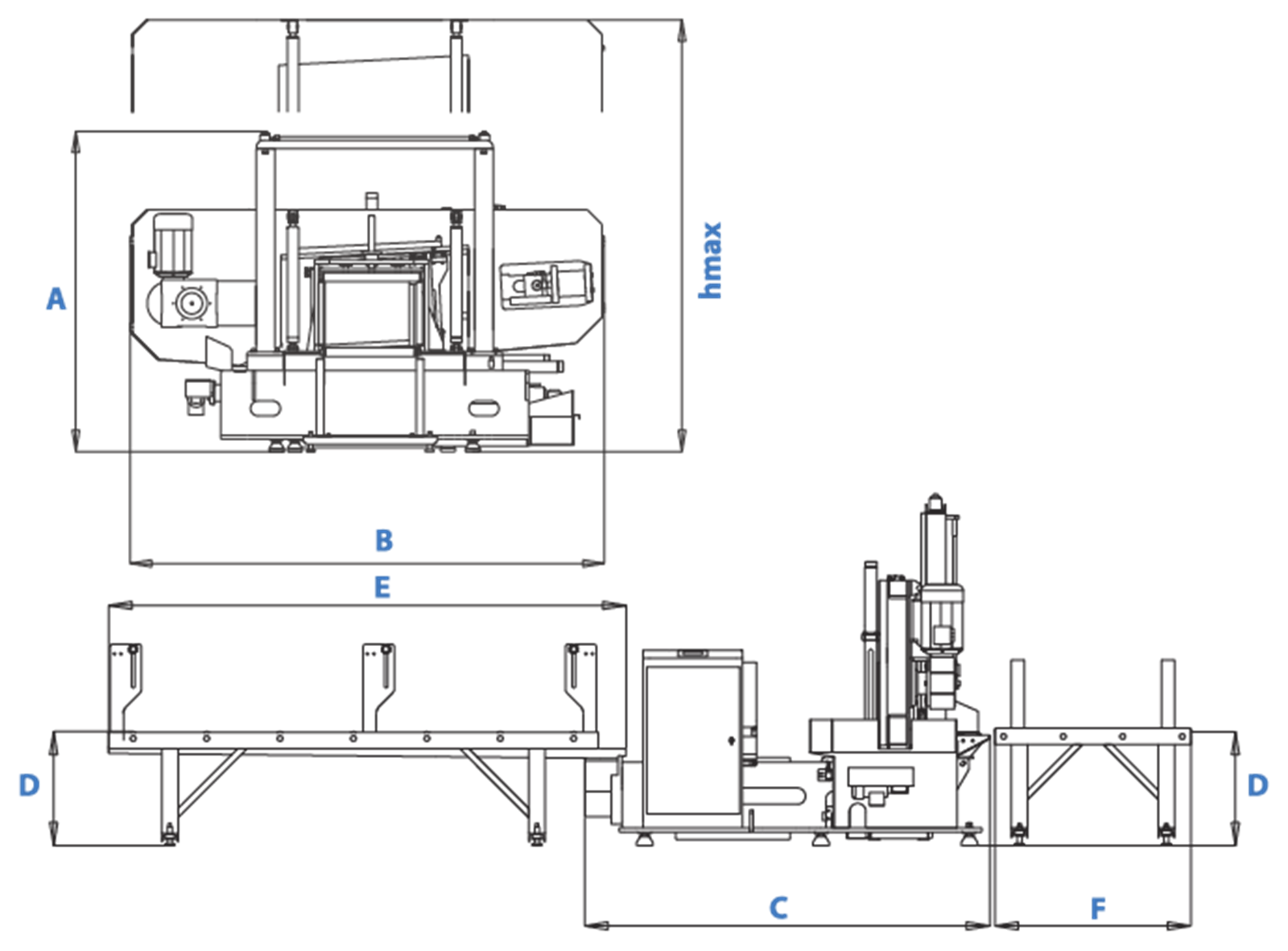 Cuteral CAB 550 PLC - Full Automatic PLC Control Double Column Hydraulic Bandsaw Machine
