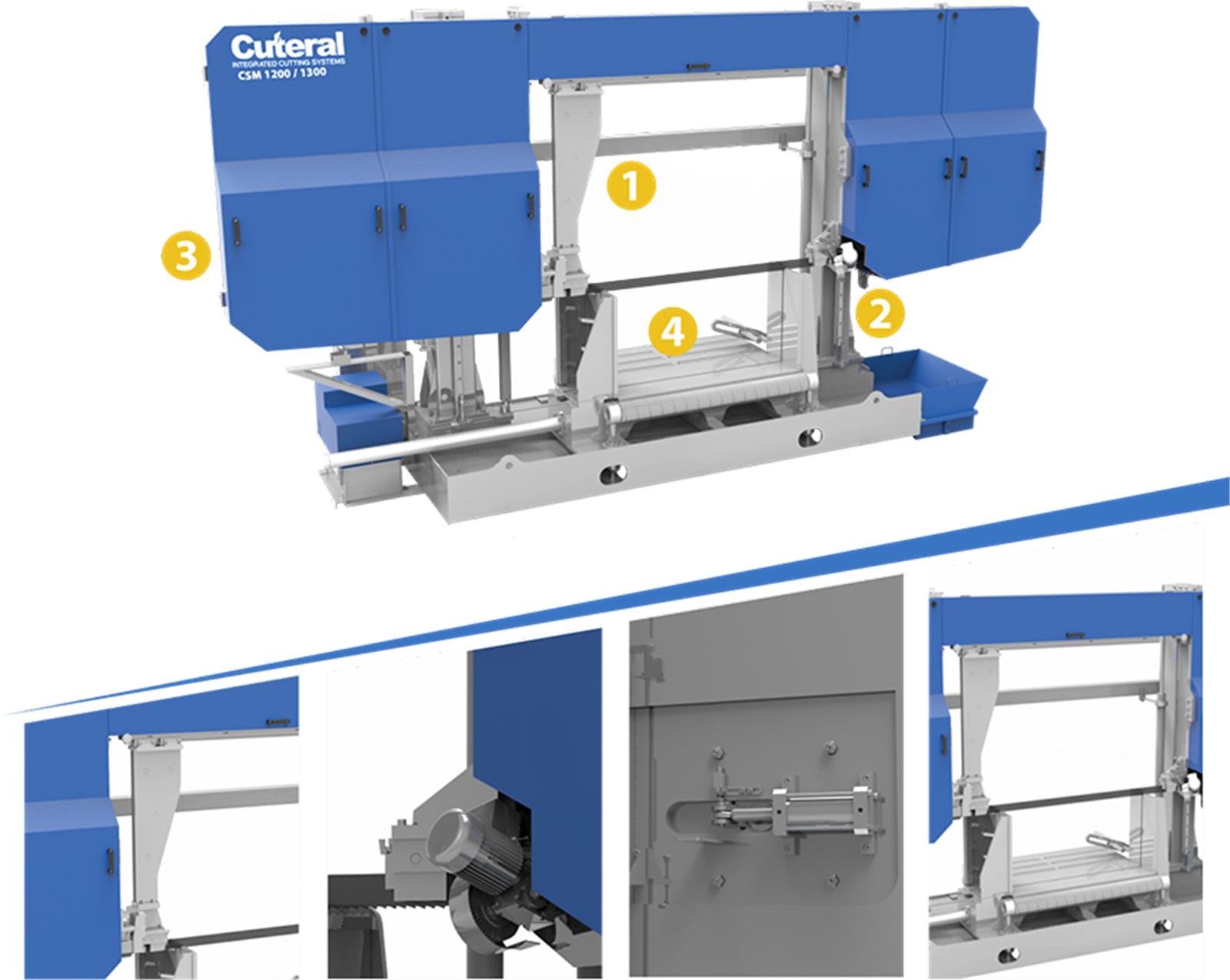 Cuteral CSM 1200-1300 - Semi Automatic Double Column Hydraulic Bandsaw Machine