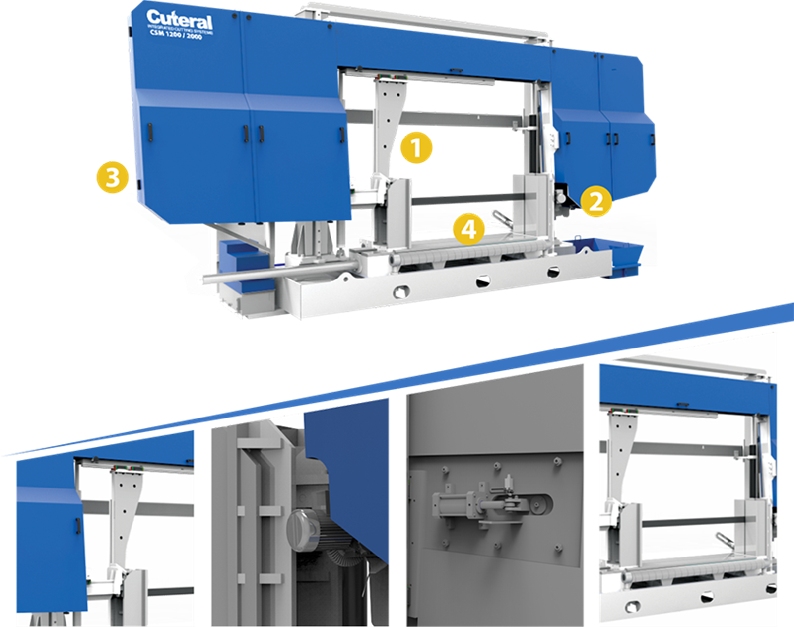 Cuteral CSM 1200-2000 - Semi Automatic Double Column Hydraulic Bandsaw Machine
