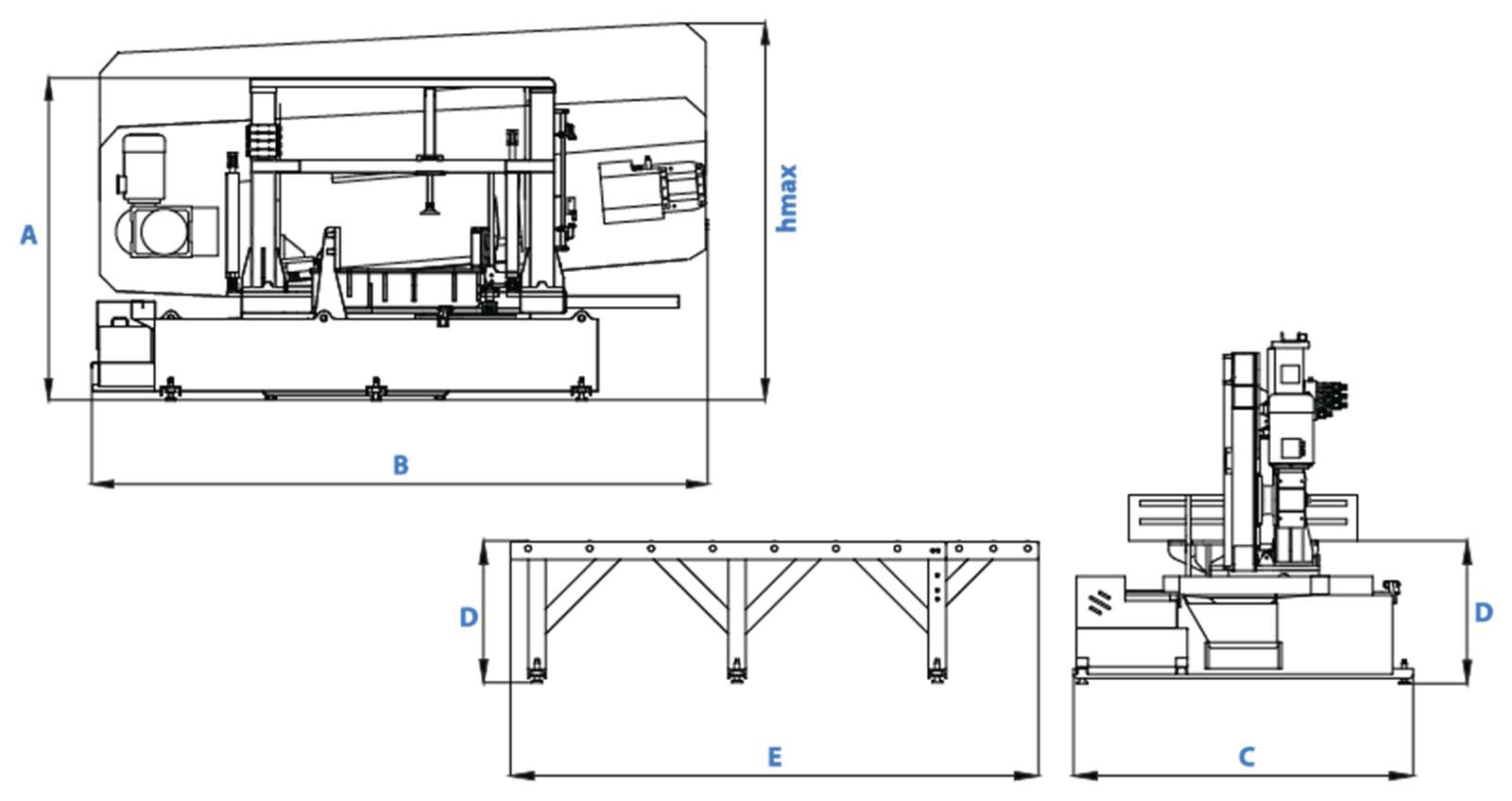 Cuteral CSM 400 - 800 DM - Double Miter Semi Automatic Double Column Hydraulic Bandsaw Machine
