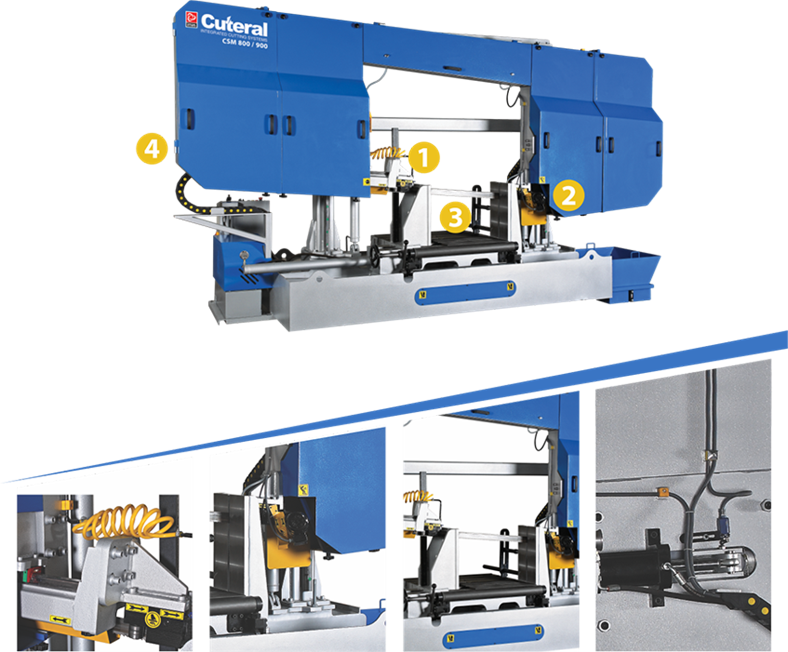 Cuteral CSM 800-900 - Semi Automatic Double Column Hydraulic Bandsaw Machine