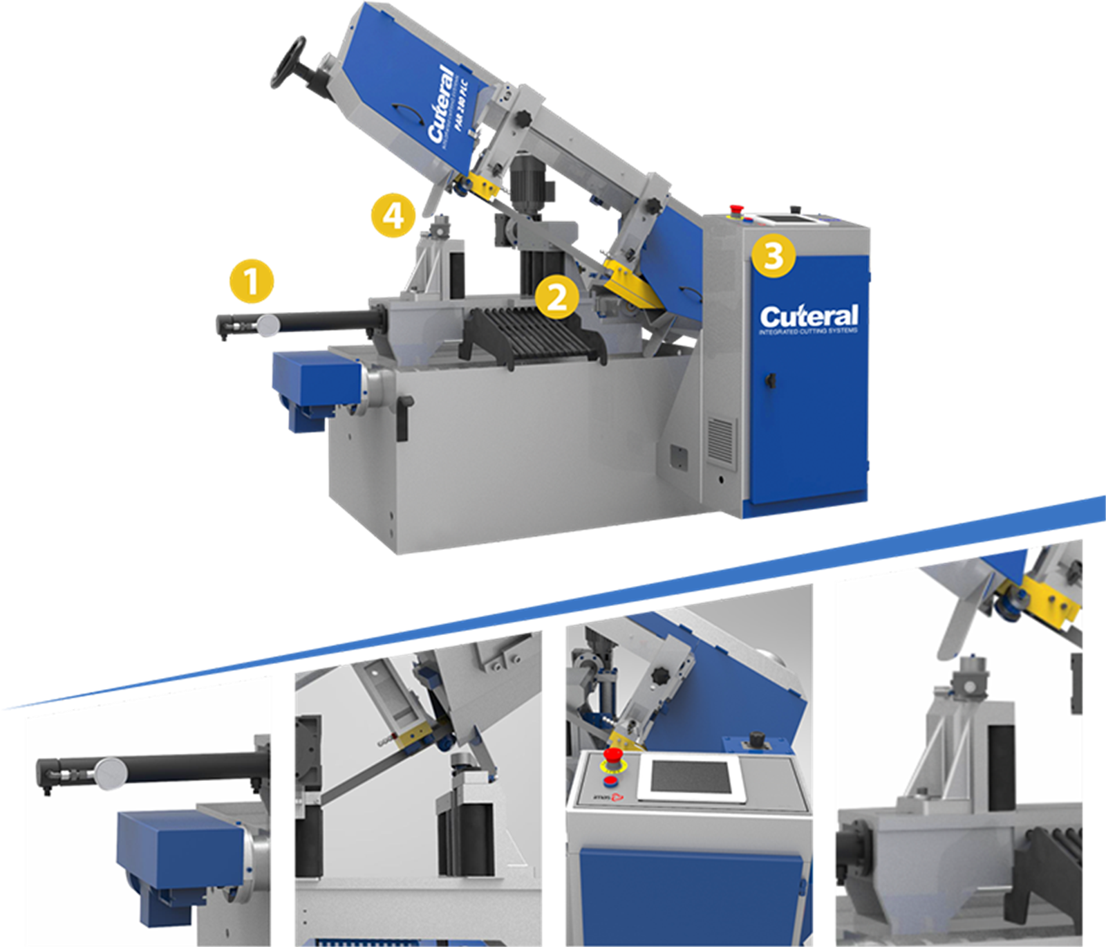 Cuteral PAR 280 PLC - Full Automatic PLC Control Bandsaw Machine