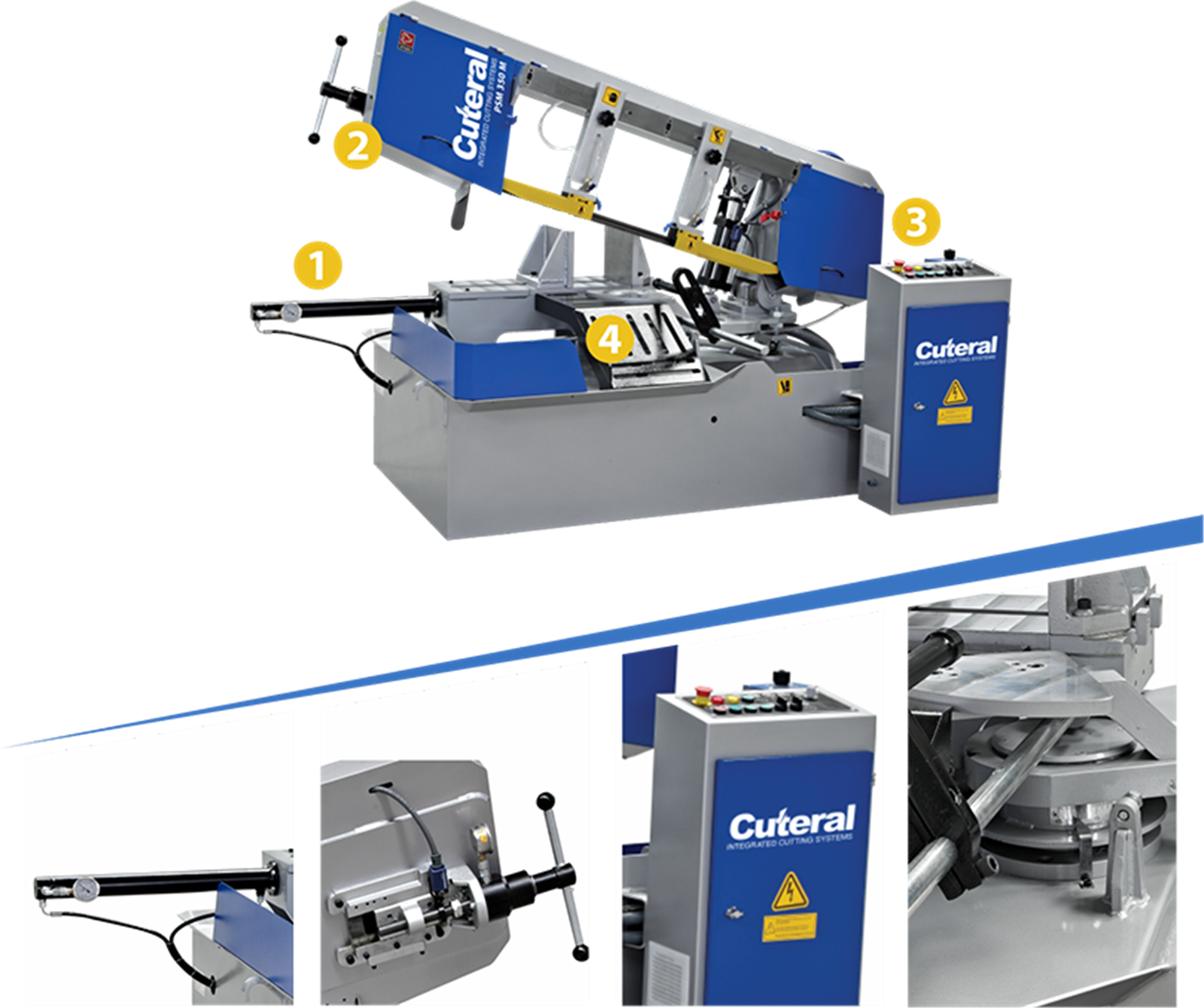 Cuteral PSM 350 M - Semi Automatic Miter Bandsaw Machine