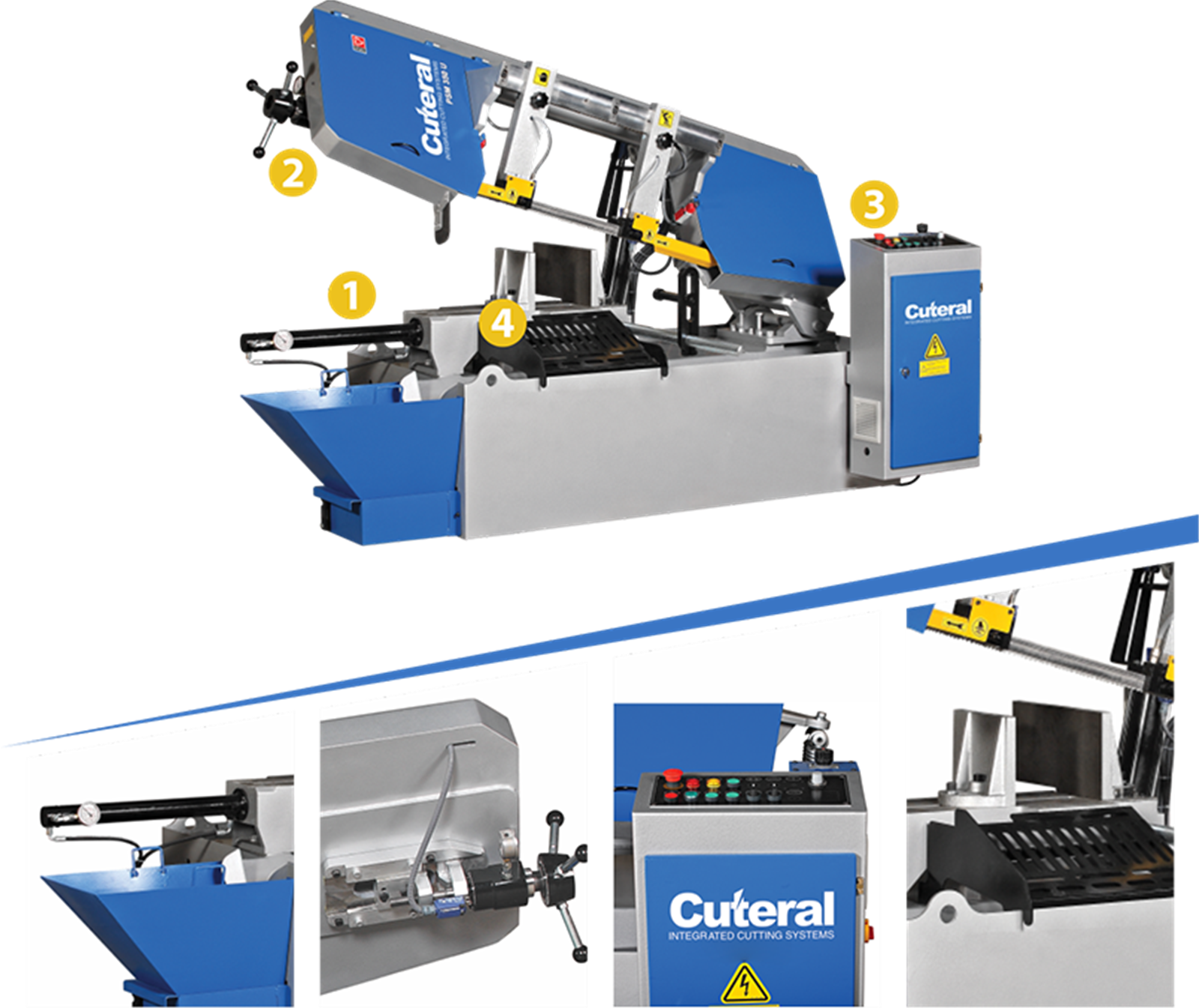 Cuteral PSM 350 U - Semi Automatic Bandsaw Machine