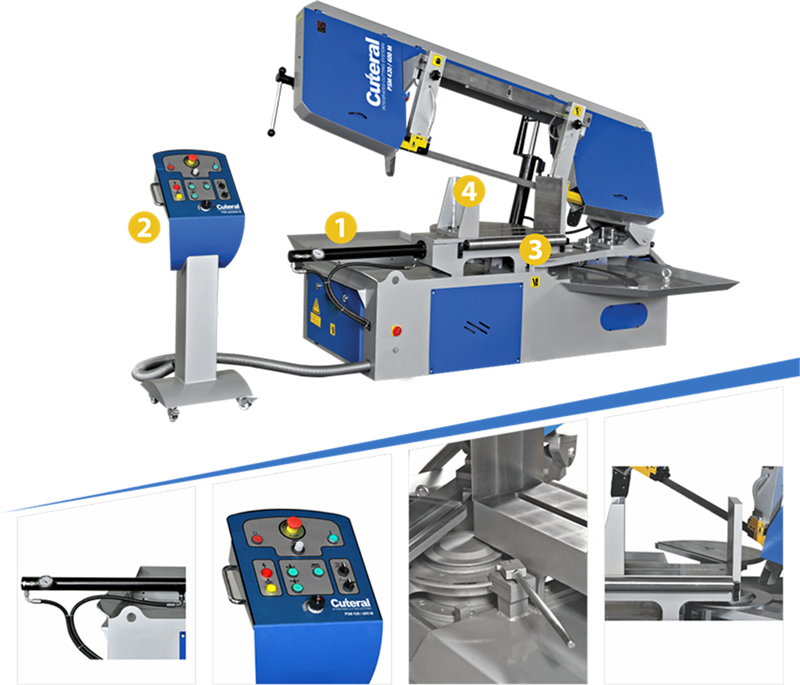 Cuteral PSM 420 - 600 M - Semi Automatic Miter Bandsaw Machine