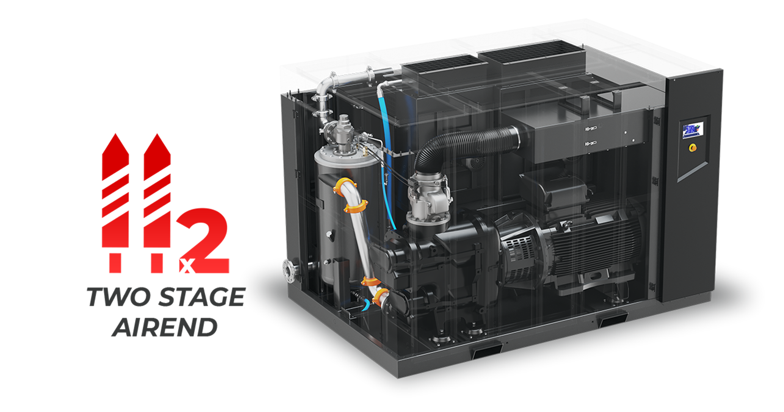 DALGAKIRAN IMPETUS 315 VSD Double Stage Rotary Screw Compressor