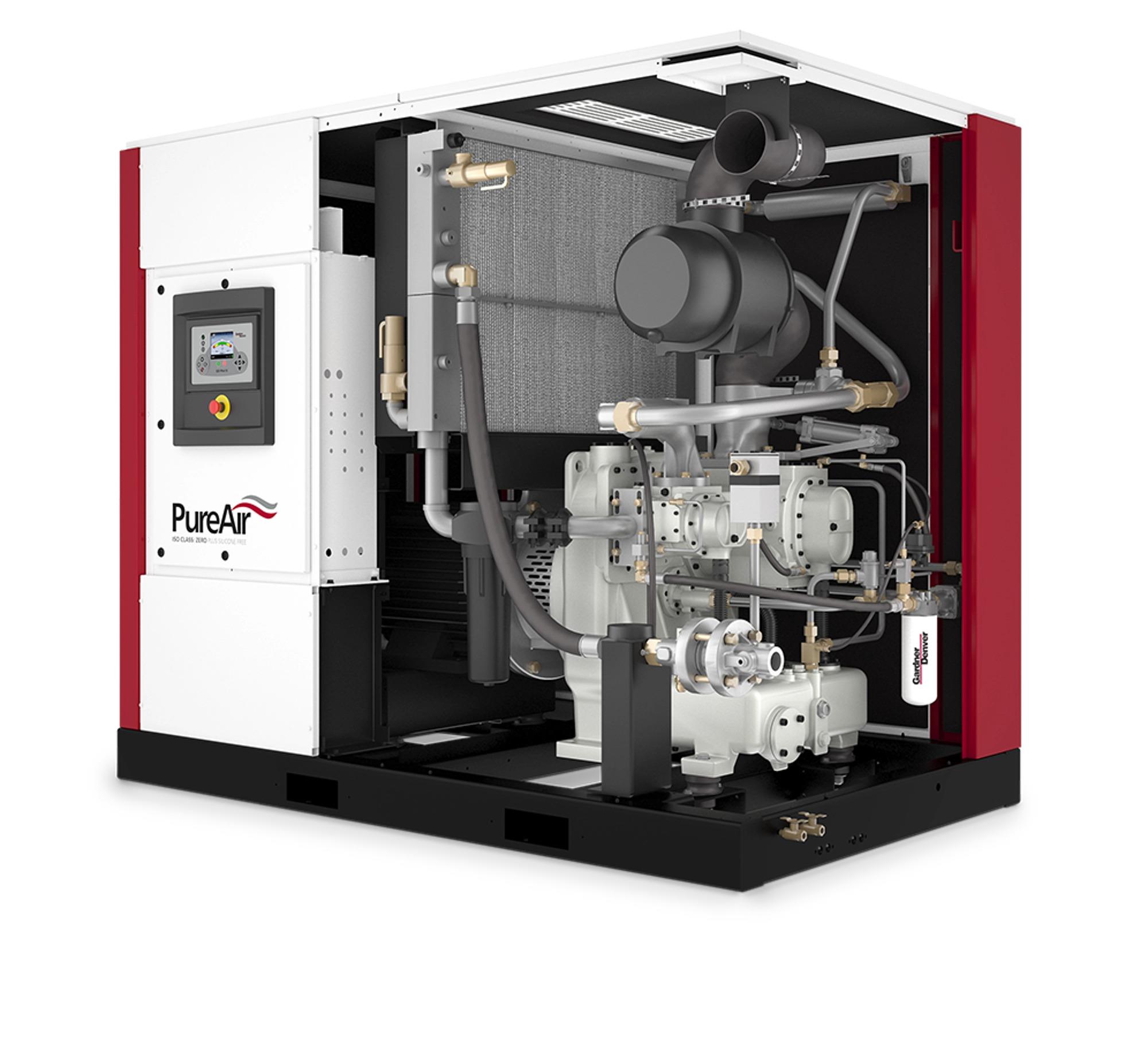 Gardner Denver TVS37 EnviroAire T & TVS Series Oil-Free Screw Compressor 37-74kW (50-100hp)