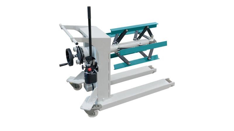 Jouanel DPF1000Z Open Side Decoiler Hydraulic Lifting System Manual Brake And Expansion Maxi Coil Width 1m Max Load 1T