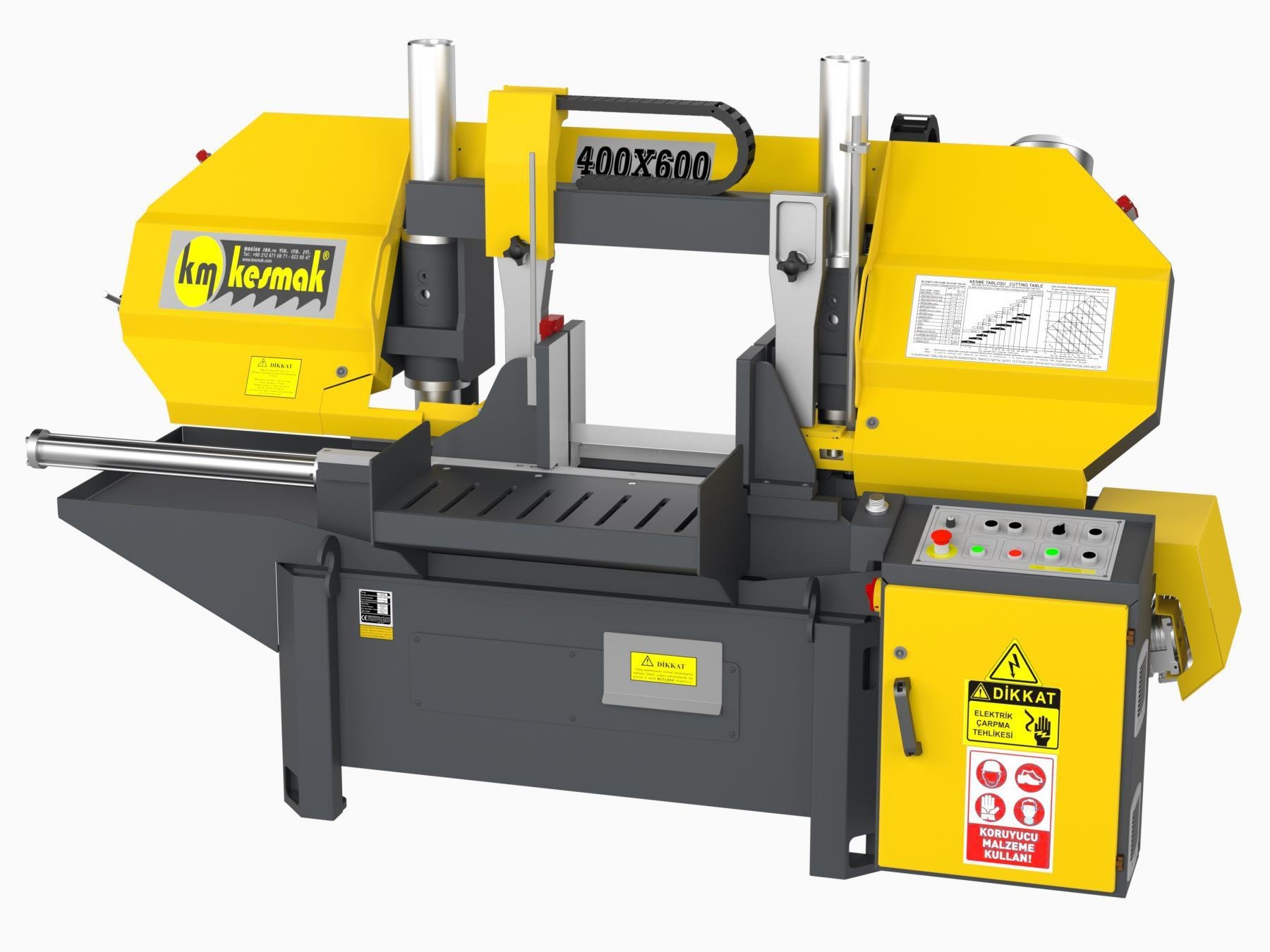 Kesmak KSY 400x600 Semi-Automatic Column - Linear Guideway Table
