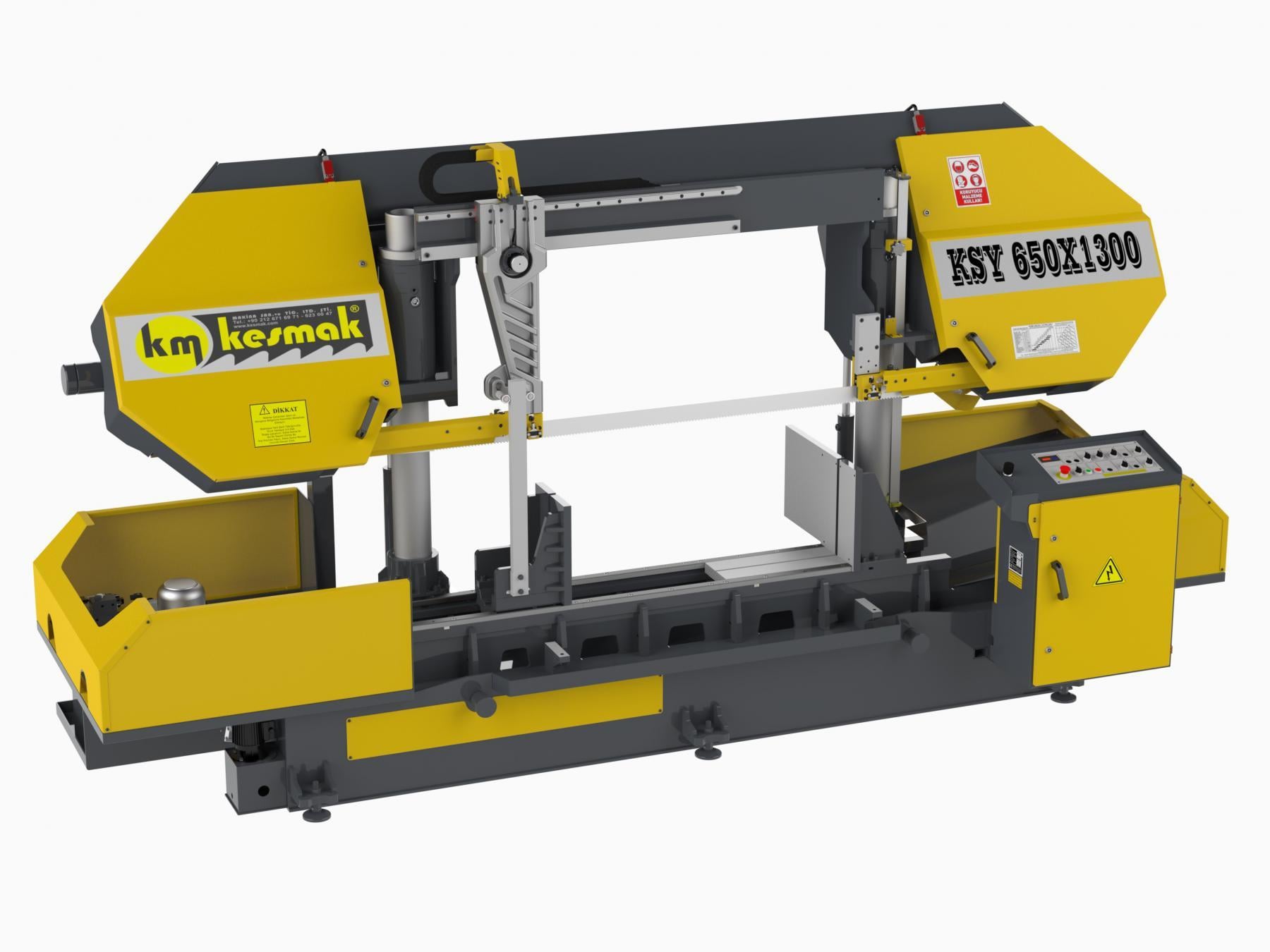 Kesmak KSY 650x1300 Semi-Automatic Column - Linear Guideway Table