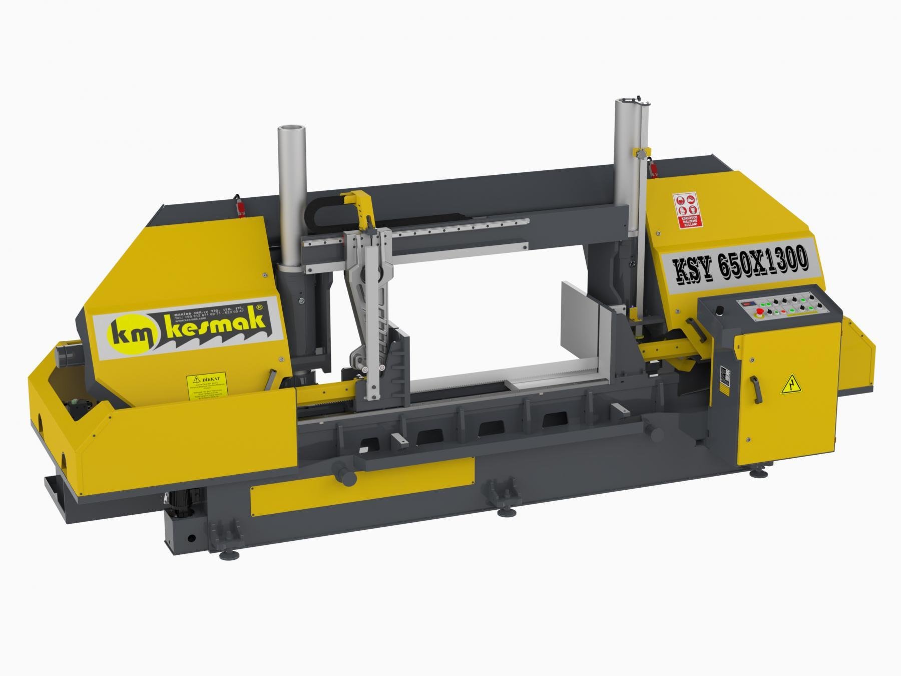 Kesmak KSY 650x1300 Semi-Automatic Column - Linear Guideway Table
