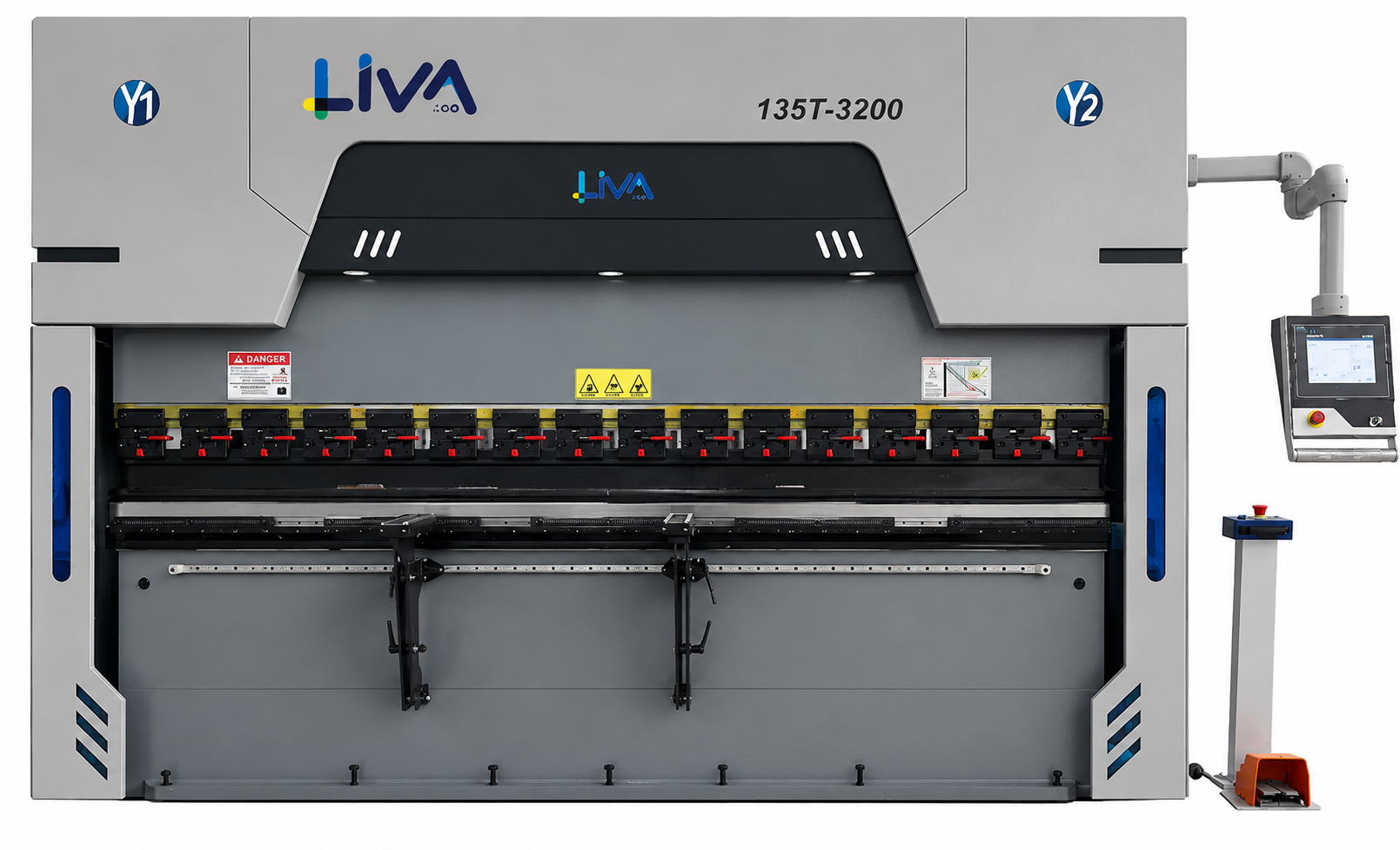 LIVA OEM-CN 135 Ton – 3200 mm CNC Electro-Hydraulic Hybrid Press Brake 
