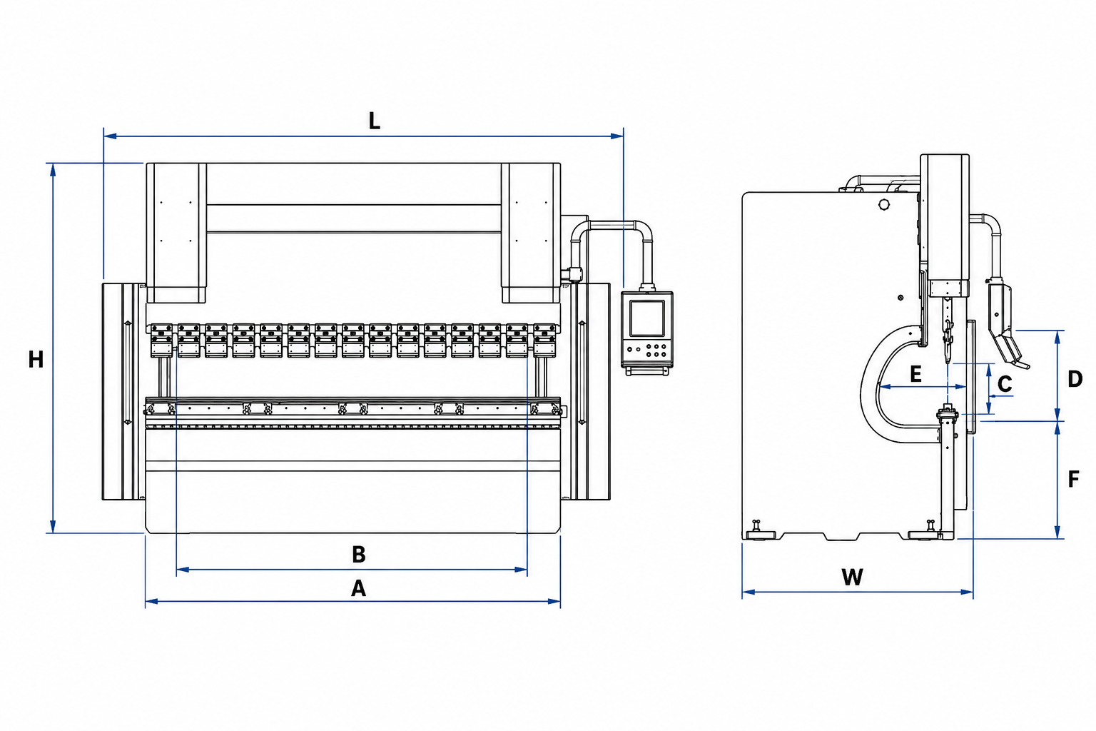 LIVA OEM-CN 135 Ton – 3200 mm CNC Electro-Hydraulic Hybrid Press Brake 