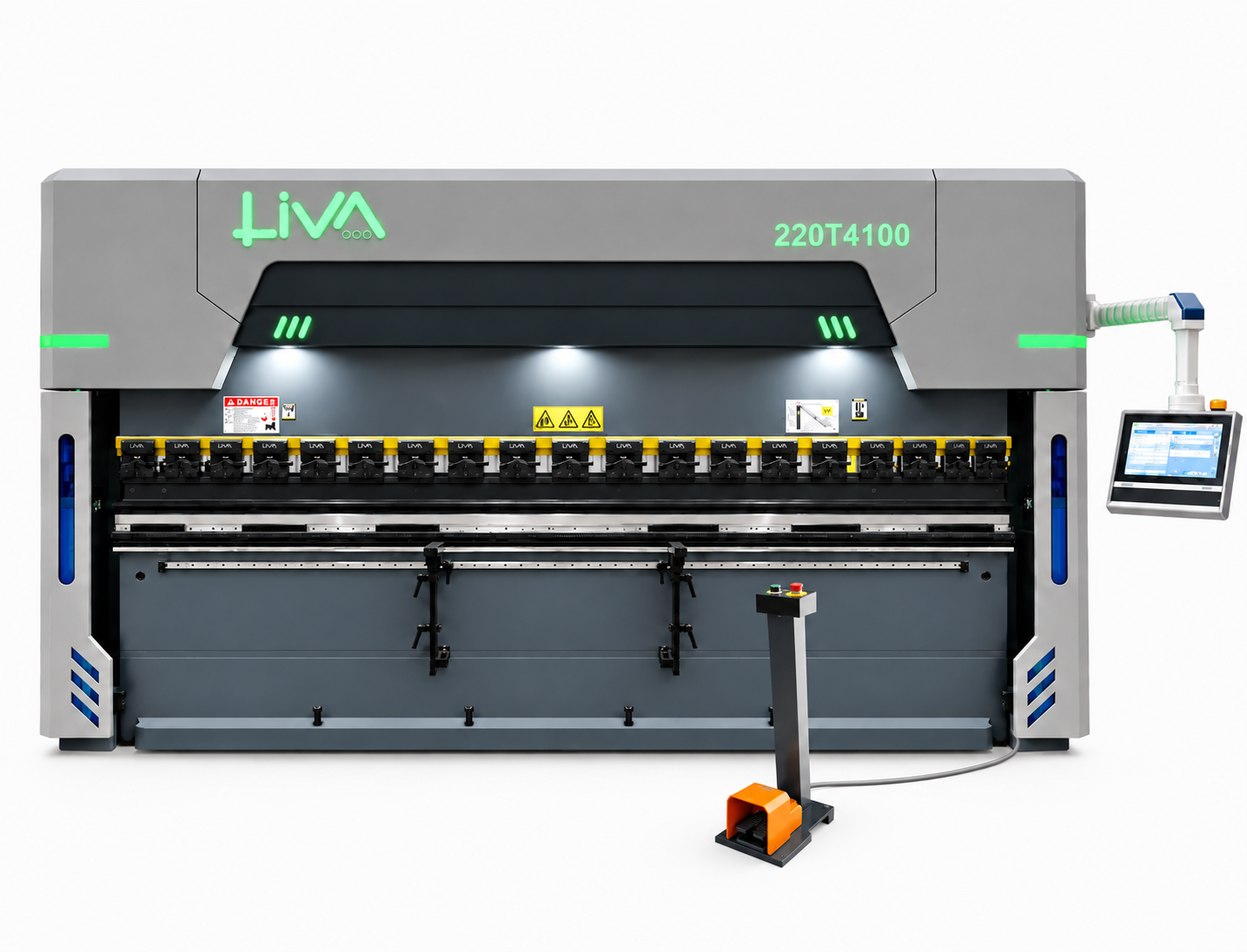 Liva Oem-Cn 220 Ton – 4100 mm mm CNC Electro-Hydraulic Hybrid Press Brake