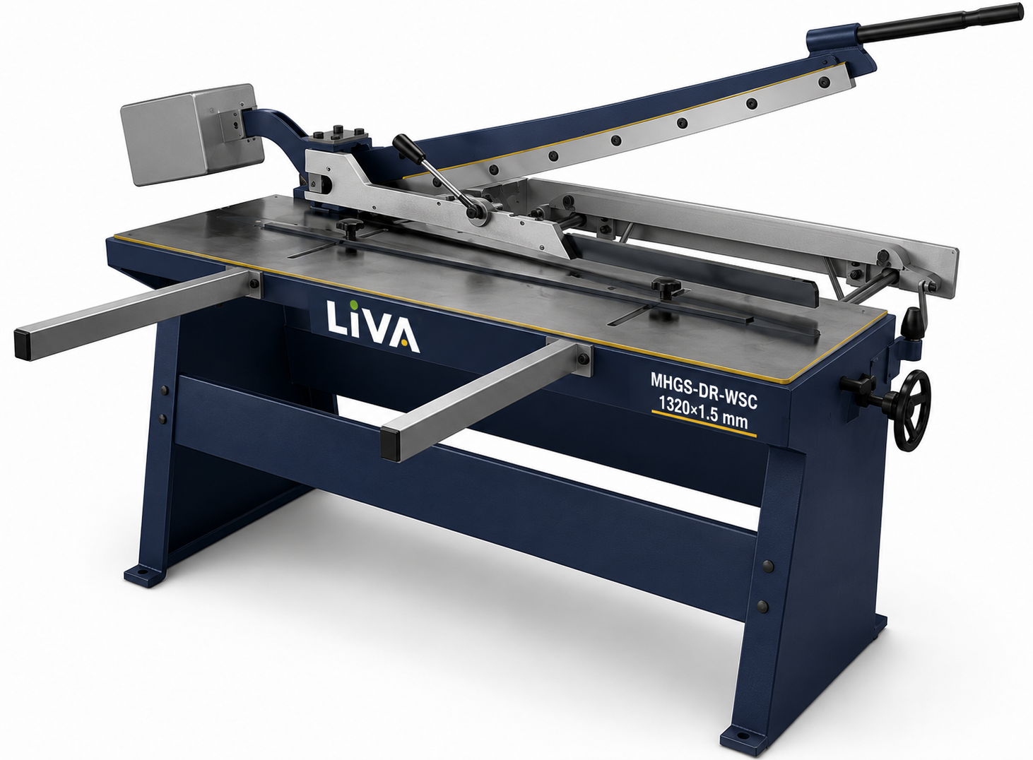 LIVA OEM-TR MHGS-DR-WSC 1320×1.5 mm Welded Steel Construction Double Rack Manual Hand Lever Guillotine Shear