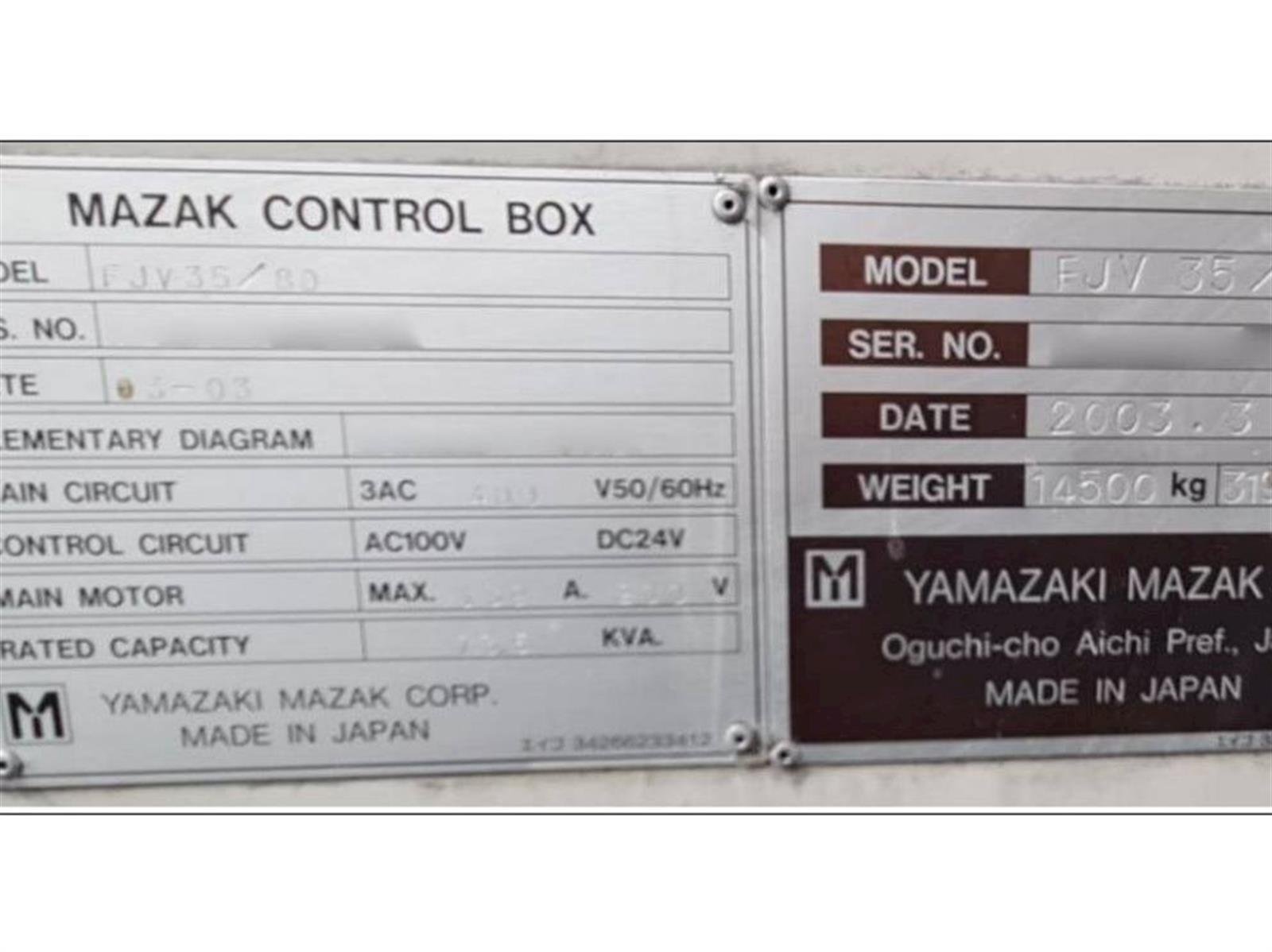 Mazak FJV 35/80 Machining center - vertical