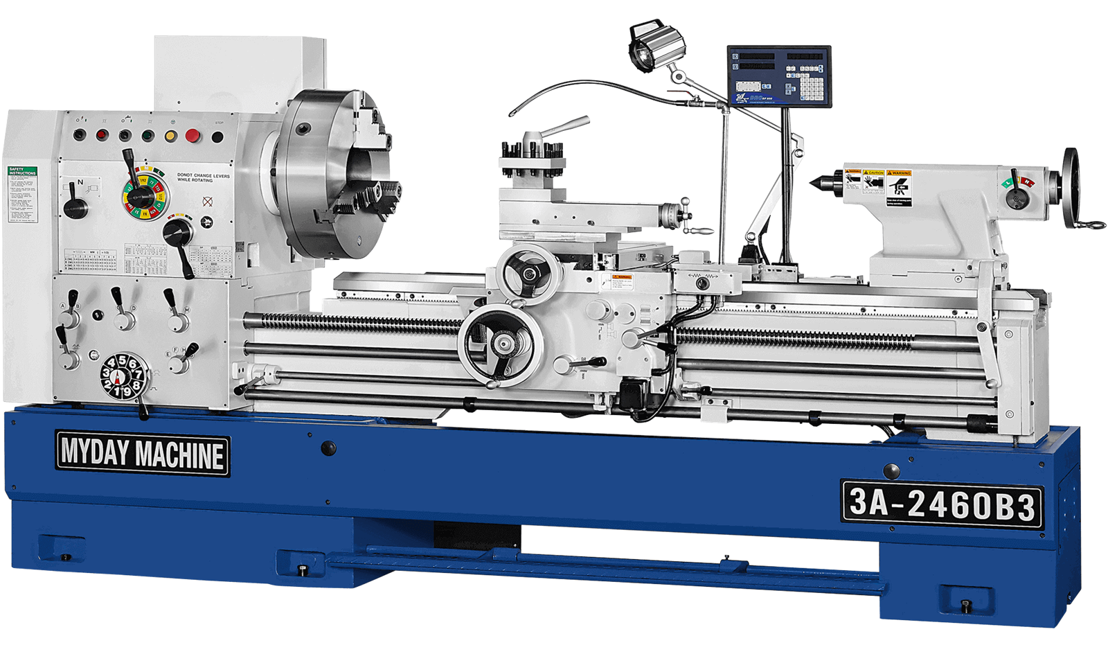 Myday MPA600 Heavy Duty Precision Lathe (16” Bed)