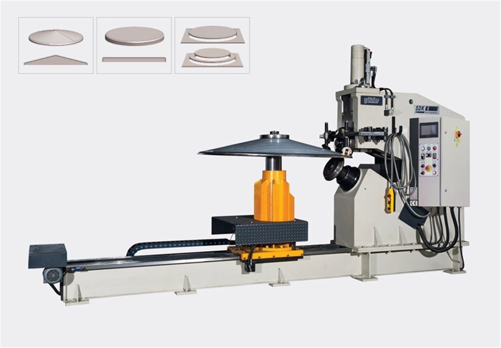 SDK 8 Circular Sheet Cutting & Flanging Machine