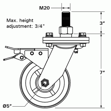 Stronghand Casters, For Alpha 16 and MAX tables