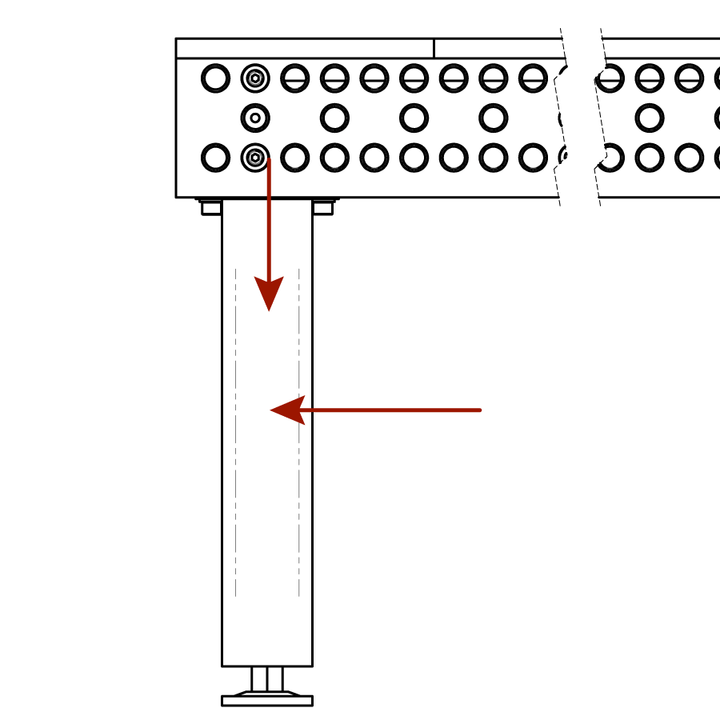 Stronghand Table Legs, Alpha 28