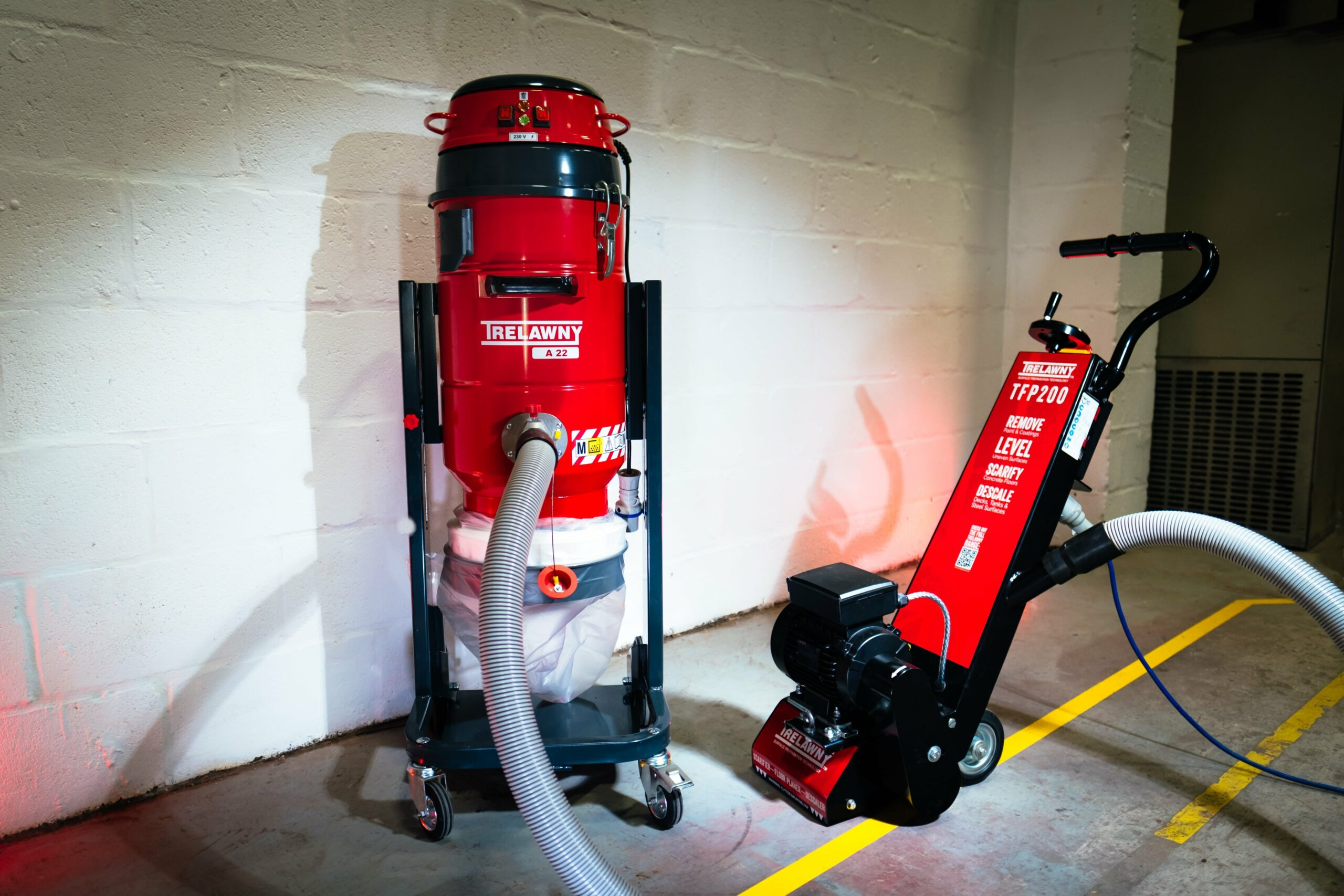Trelawny TFP200 200MM Floor Scarifier Petrol, Electric & Pneumatic Power Options TVF200 Petrol