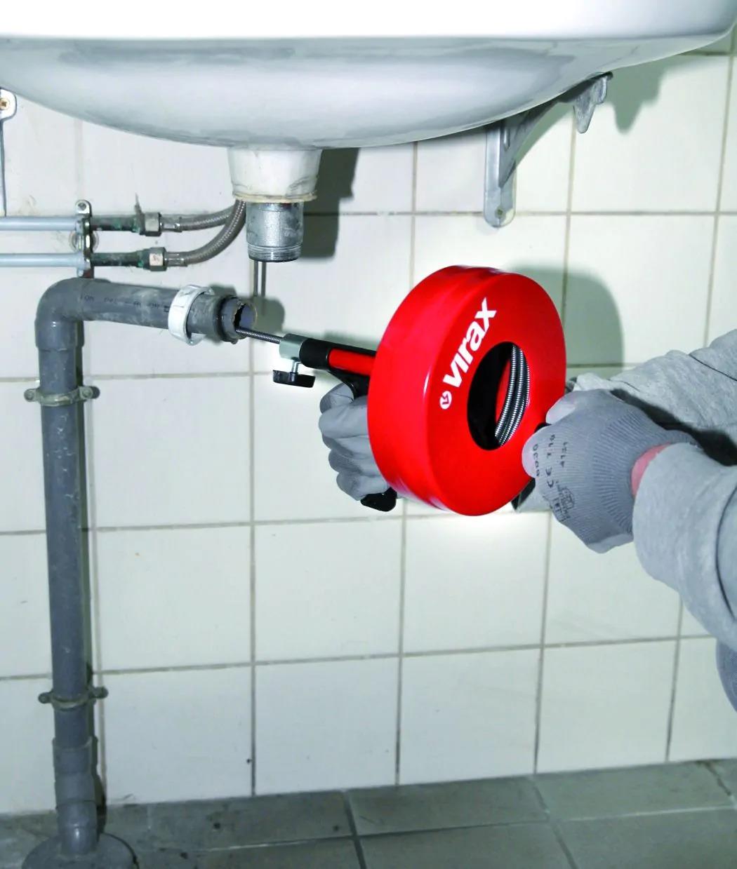 Virax 2906 Declogging Cleaning Drum-Type Manual Pipe Cleaner