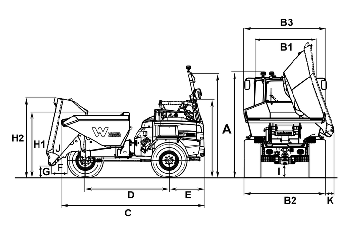 Wacker Neuson Dual View Dumper DV60