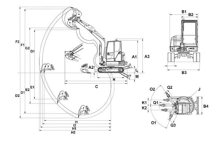 Wacker Neuson Tracked Zero Tail Excavator EZ50