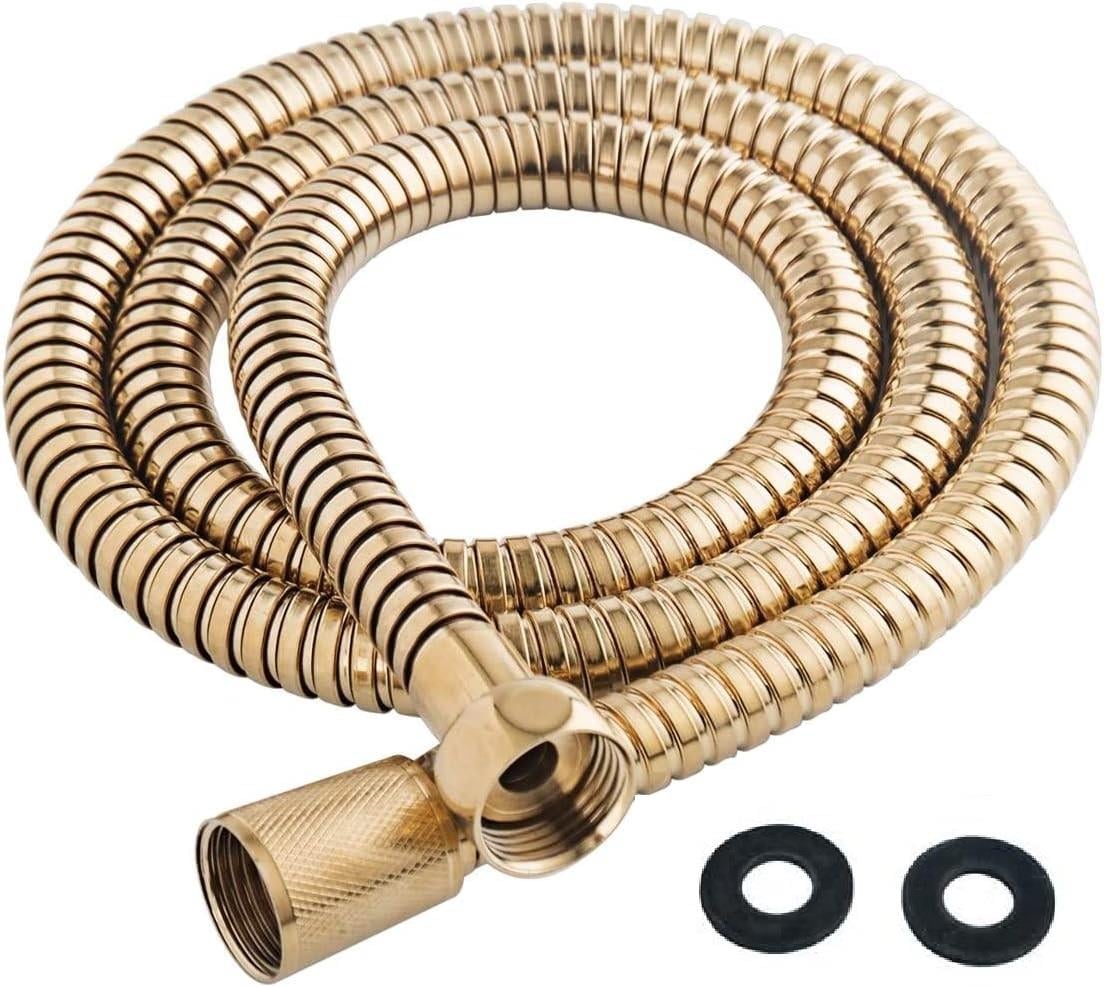 Lüks Paslanmaz Çelik Çift Kenetli Hortum 150cm  (SS Rakor SS Insert PVC iç Boru)