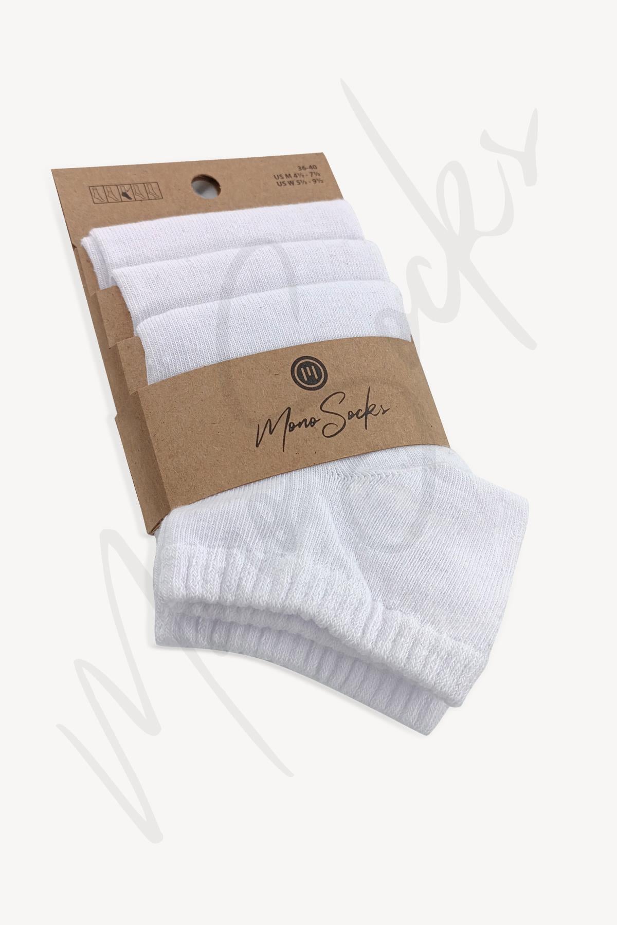  Mono Socks 3'lü Basic Düz Patik Çorap - Desenli Pamuklu Çoraplar - Mono Socks - Özel Tasarım Çoraplar