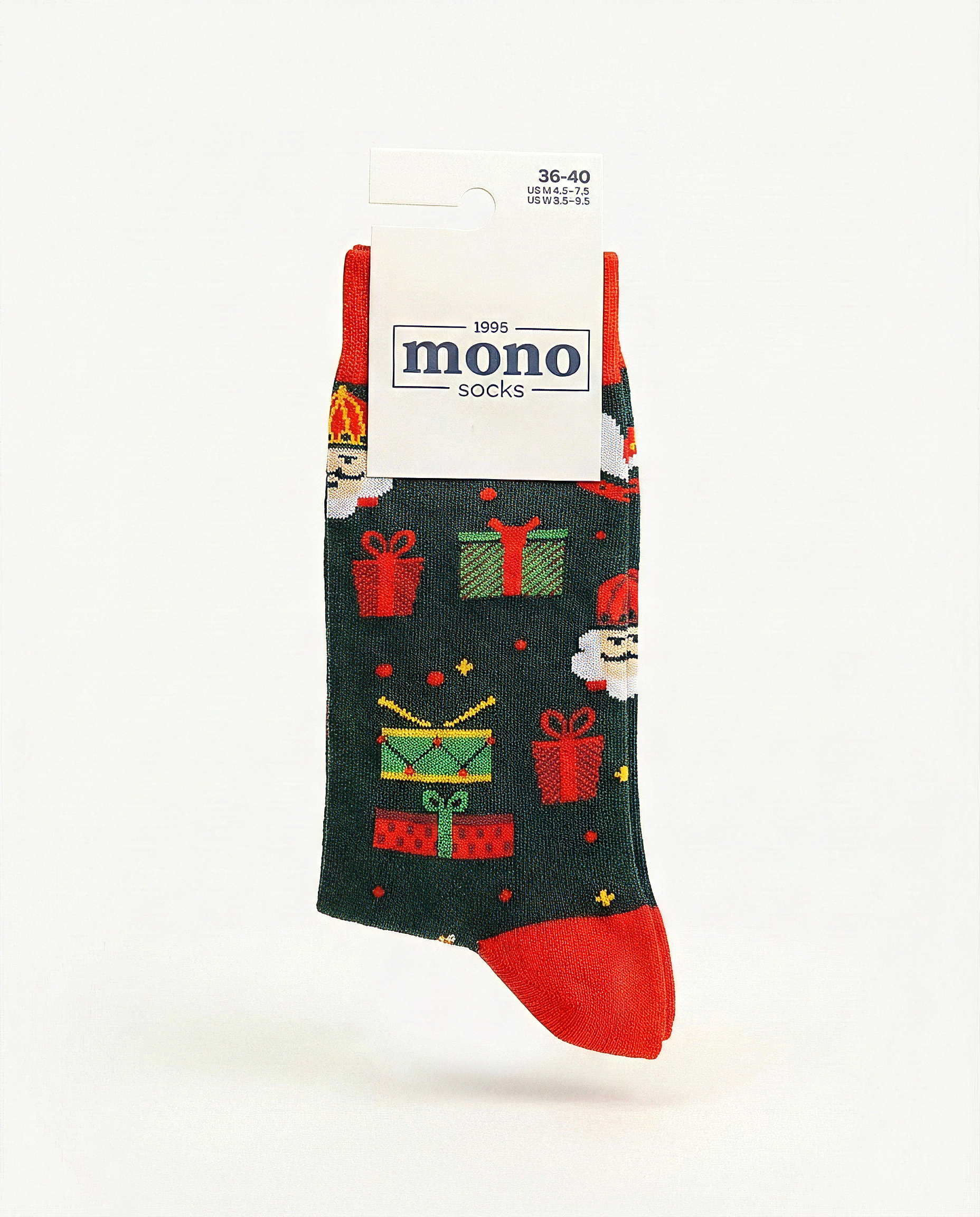 Mono Socks - 1'Li Kurşun Askerli Noel Çorap - Desenli Pamuklu Çoraplar - Mono Socks - Özel Tasarım Çoraplar