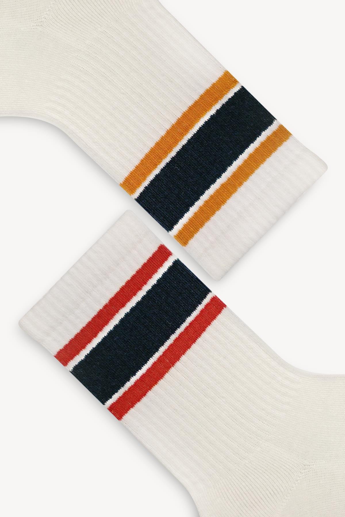 Mono Socks 2'li Taban Altı Havlu Spor Çorap - Desenli Pamuklu Çoraplar - Mono Socks - Özel Tasarım Çoraplar