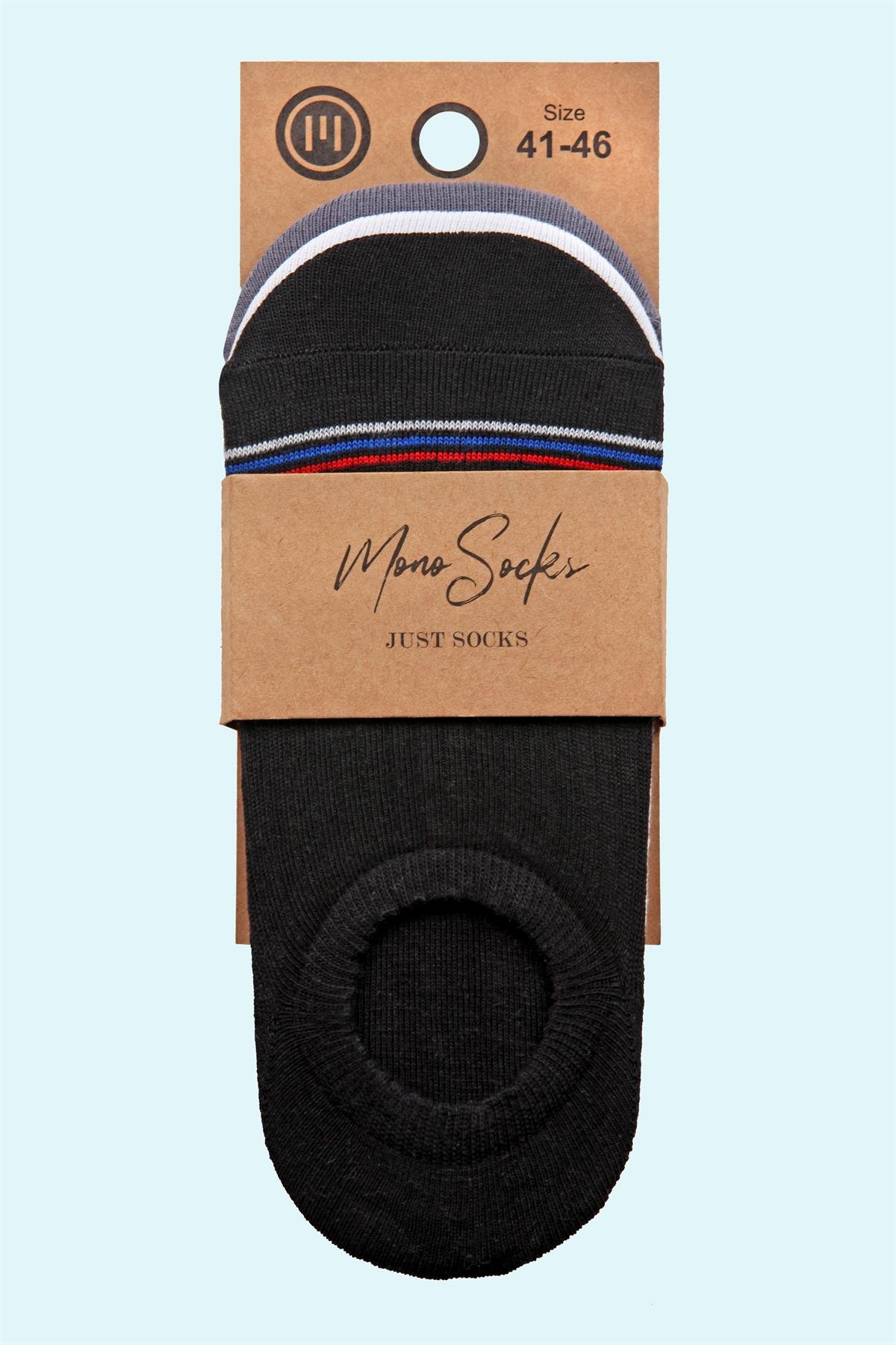 Mono Socks 3'lü Sport Çorap - Desenli Pamuklu Çoraplar - Mono Socks - Özel Tasarım Çoraplar