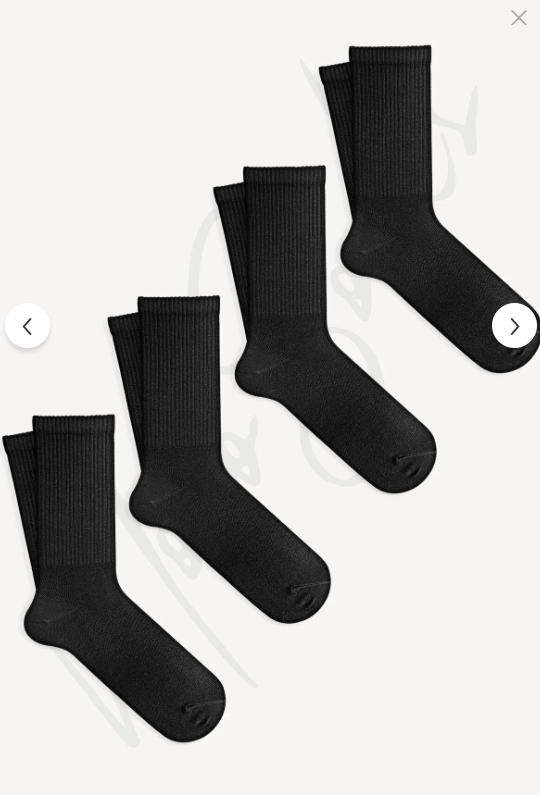Mono Socks - 4'lü Super Basic Pamuklu Tenis Spor Çorap - Desenli Pamuklu Çoraplar - Mono Socks - Özel Tasarım Çoraplar