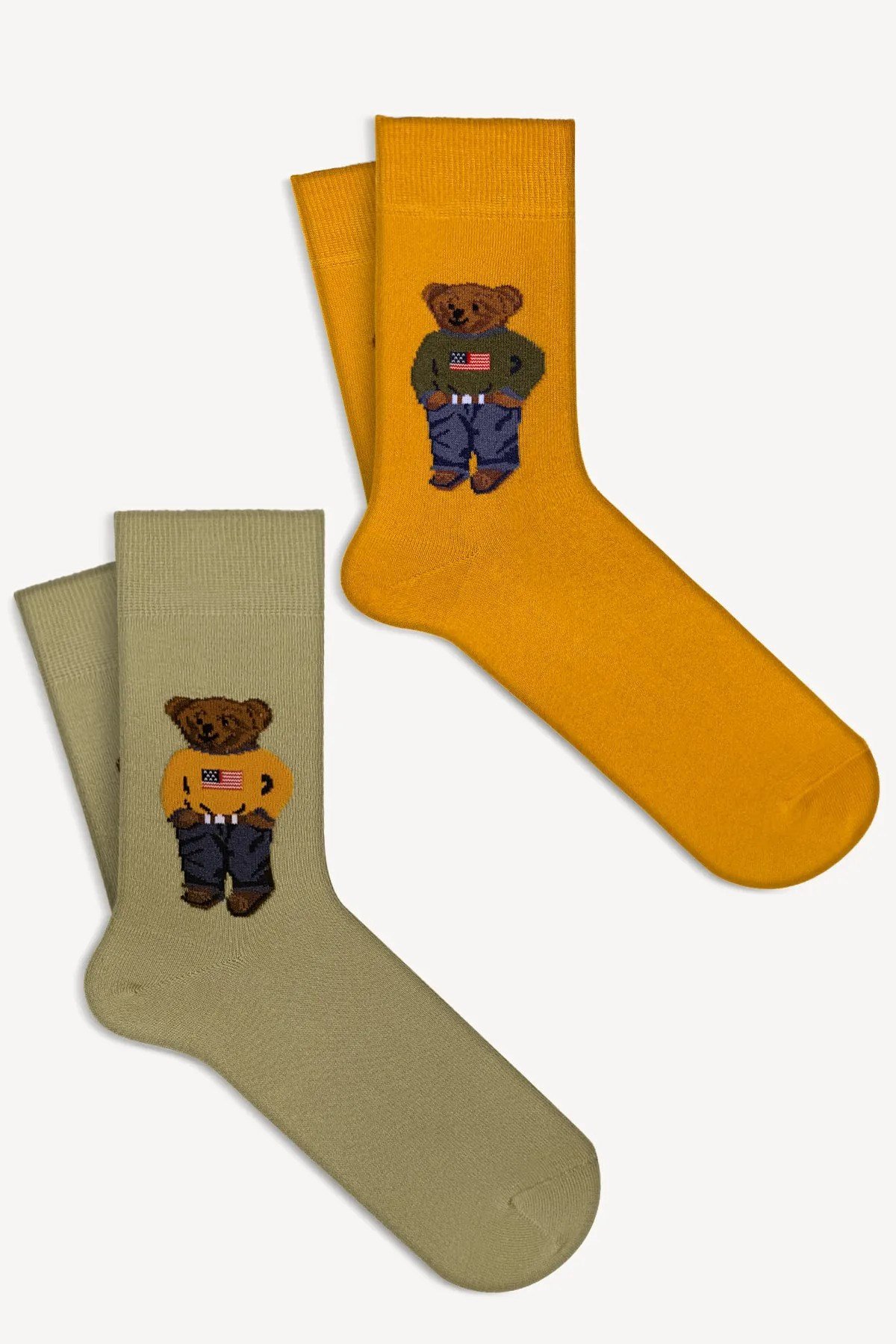 Mono Socks - 4'lü Teddy Bear Collection Pamuklu Çorap