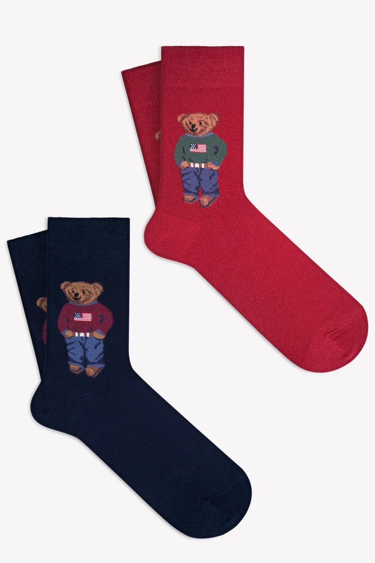Mono Socks - 4'lü Teddy Bear Collection Pamuklu Çorap