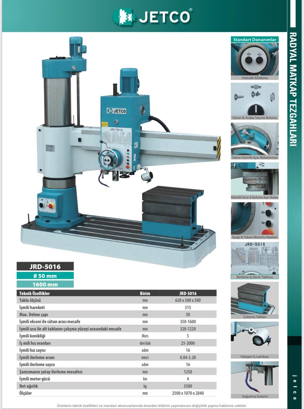 50mm Radyal Matkap Tezgahı